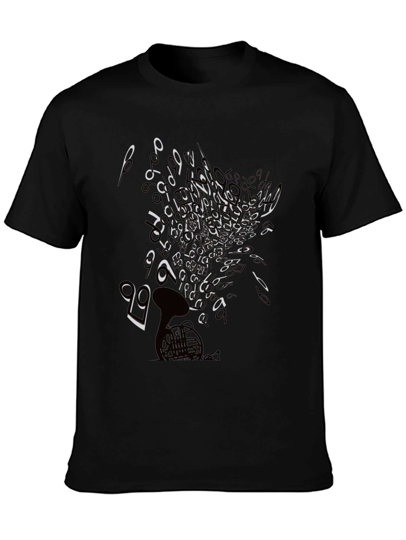 Musical Note T-Shirt - Black Graphic Tee