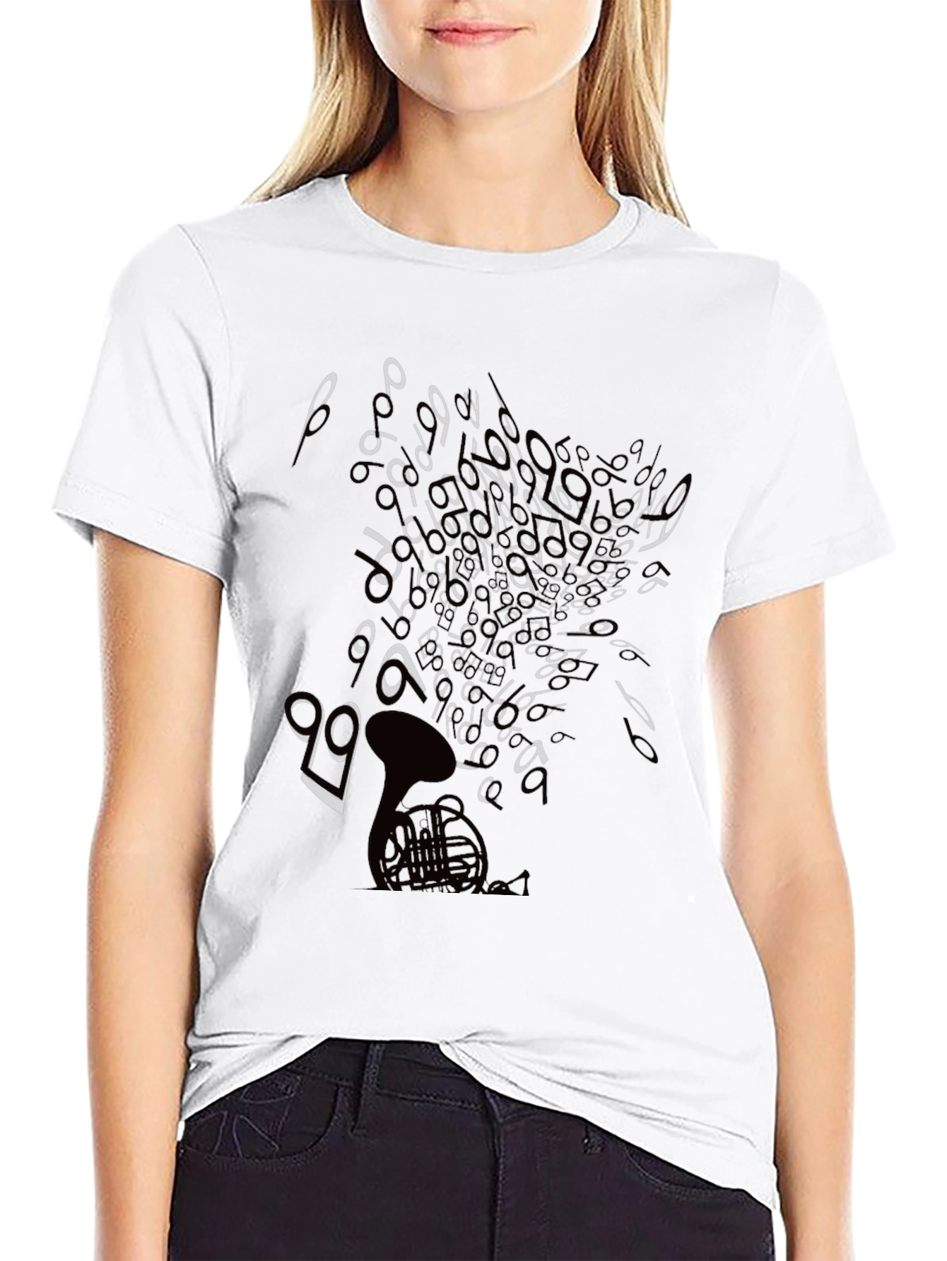 Musical Note T-Shirt - Black Graphic Tee
