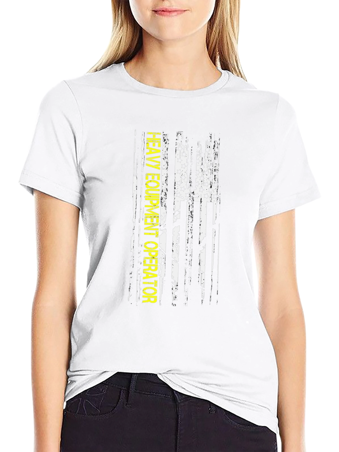 Heavy Equipment Operator T-Shirt - American Flag