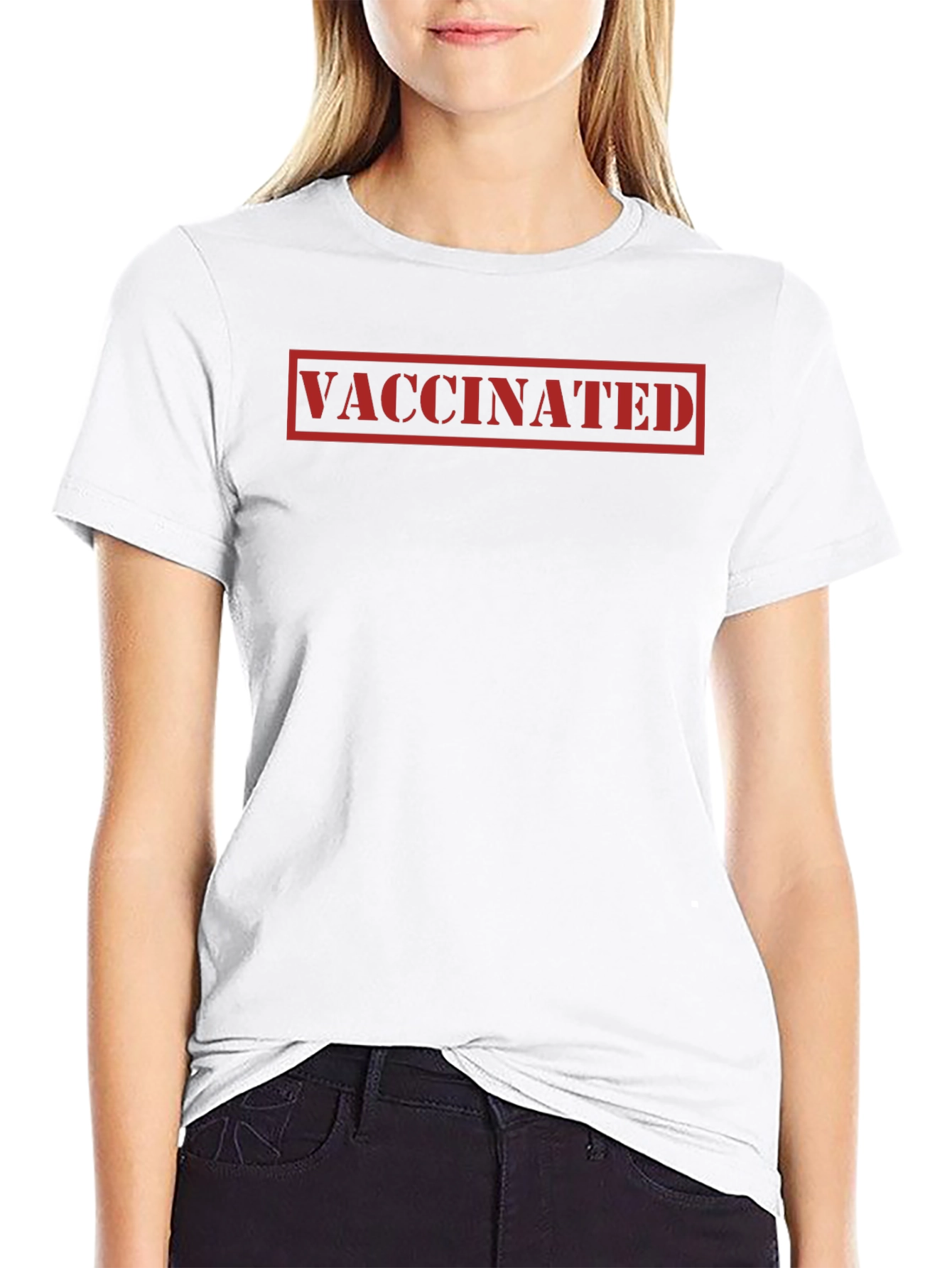 Vaccinated Statement Tee - Black