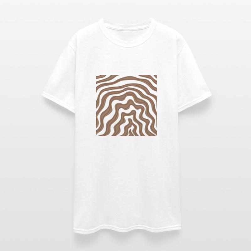 70s Brown White Marble Liquid Swirl Boho Pattern