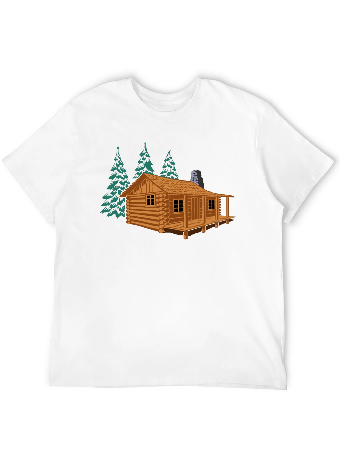 Cabin & Trees Graphic Tee - Cozy Style