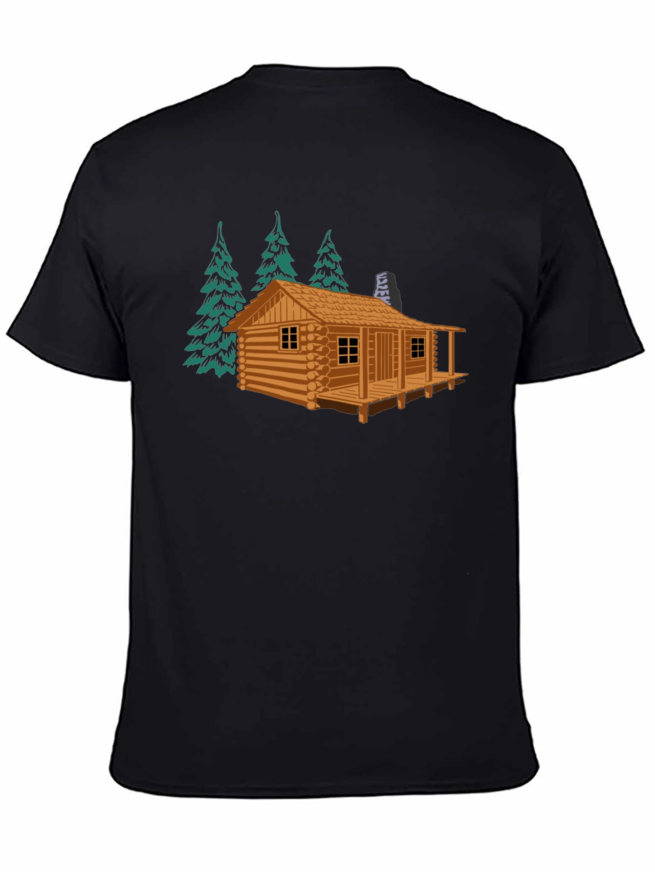 Cabin & Trees Graphic Tee - Cozy Style