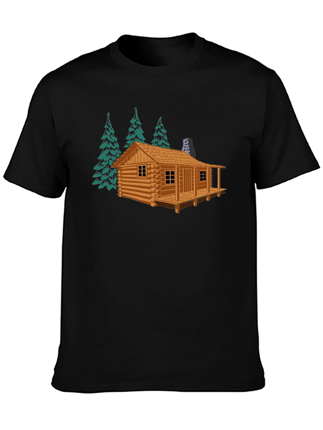 Cabin & Trees Graphic Tee - Cozy Style