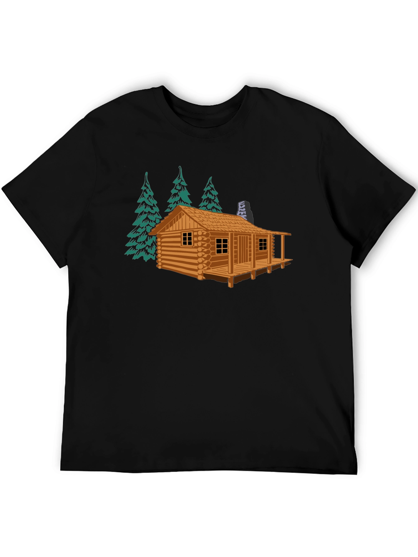 Cabin & Trees Graphic Tee - Cozy Style