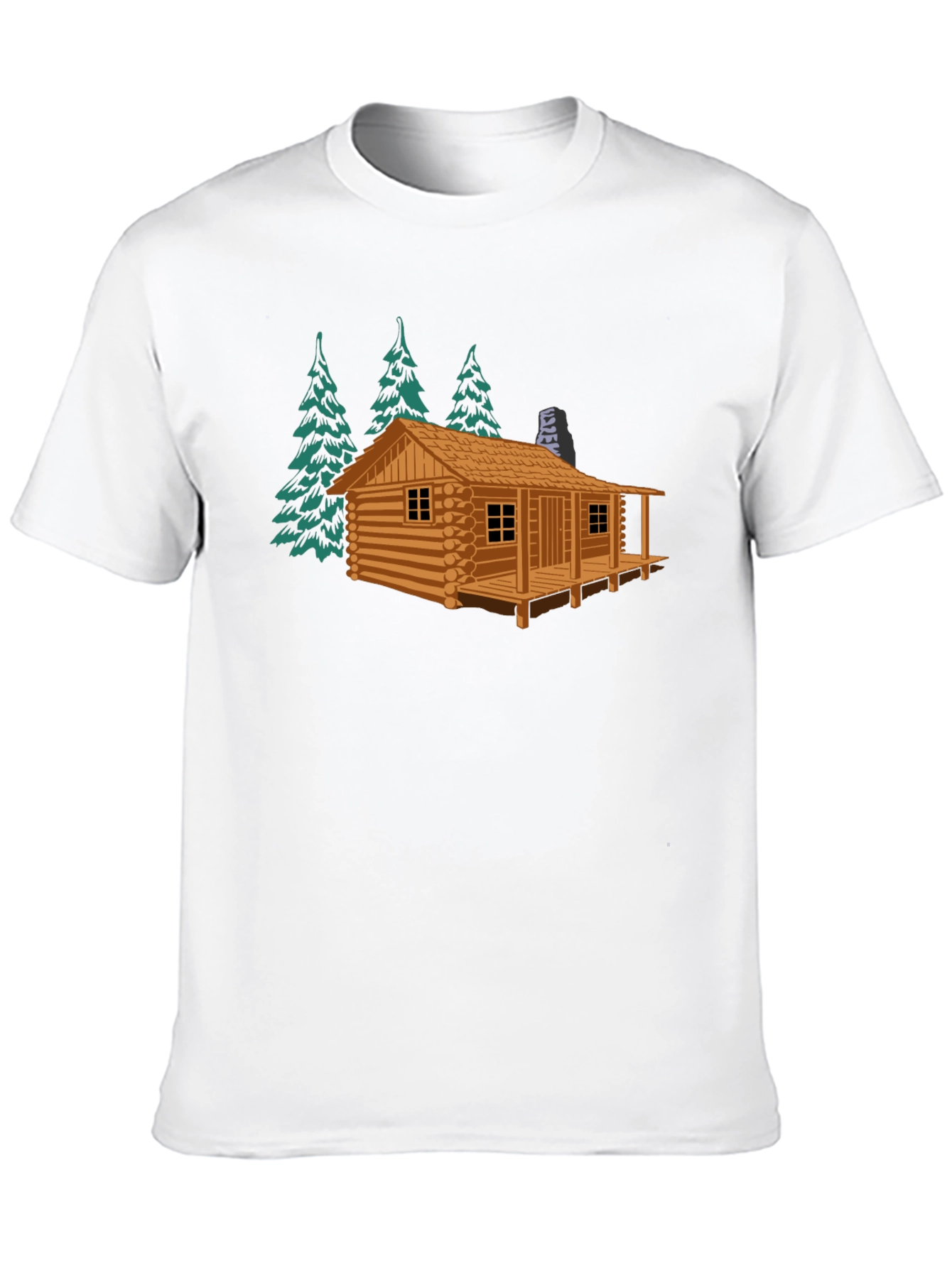 Cabin & Trees Graphic Tee - Cozy Style