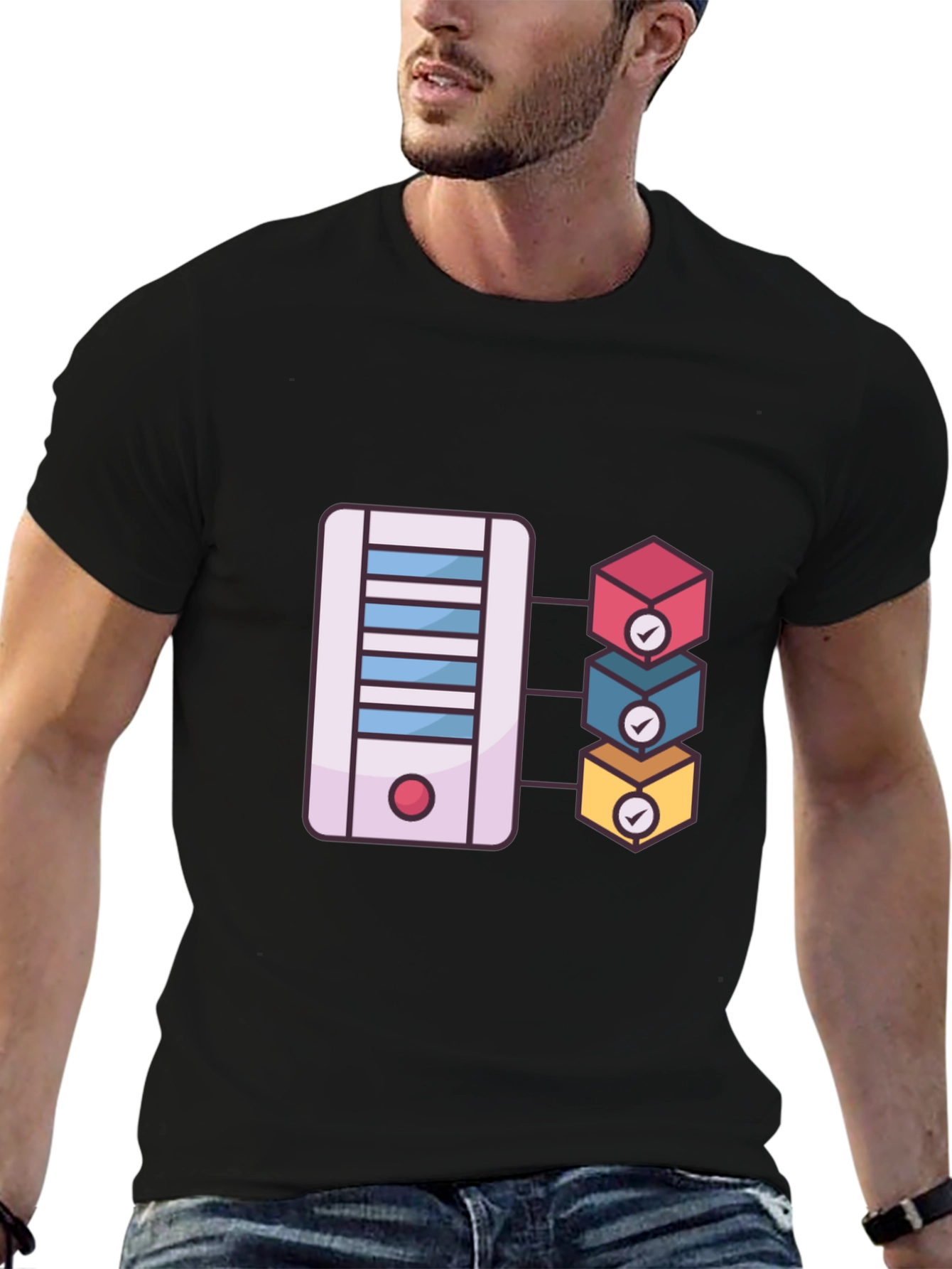 Server Rack T-Shirt: Cloud Computing Design