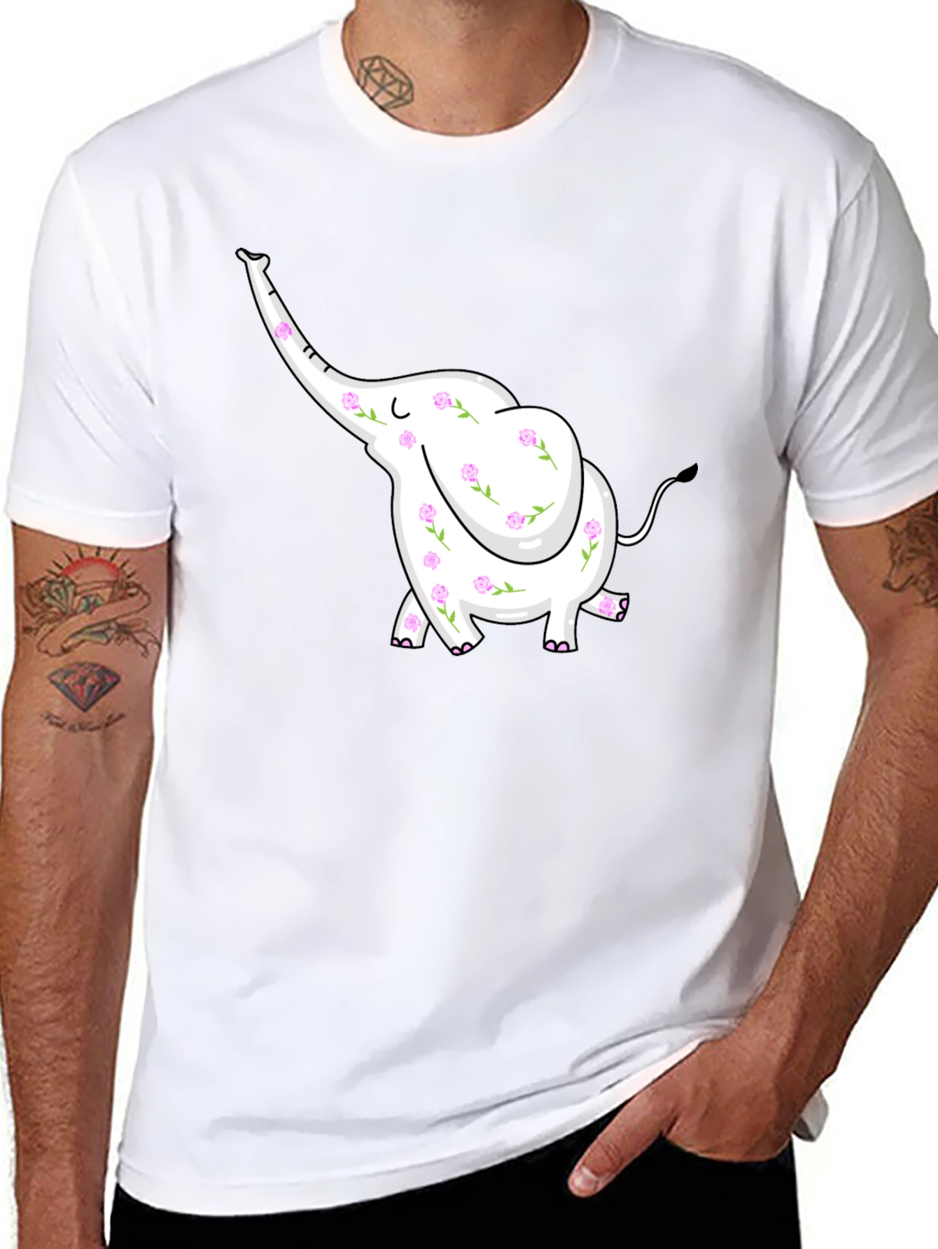 Floral Elephant Graphic Tee