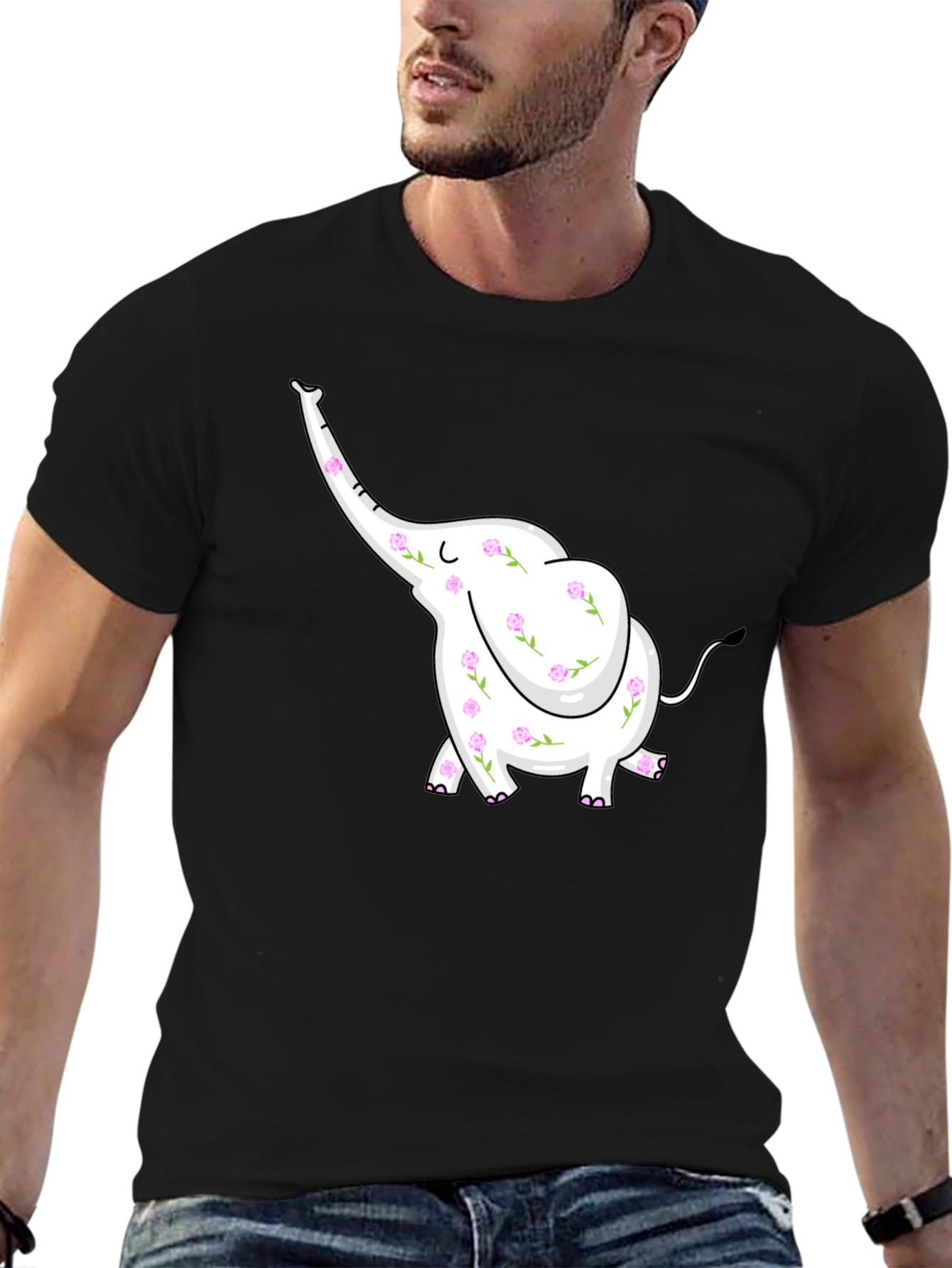 Floral Elephant Graphic Tee