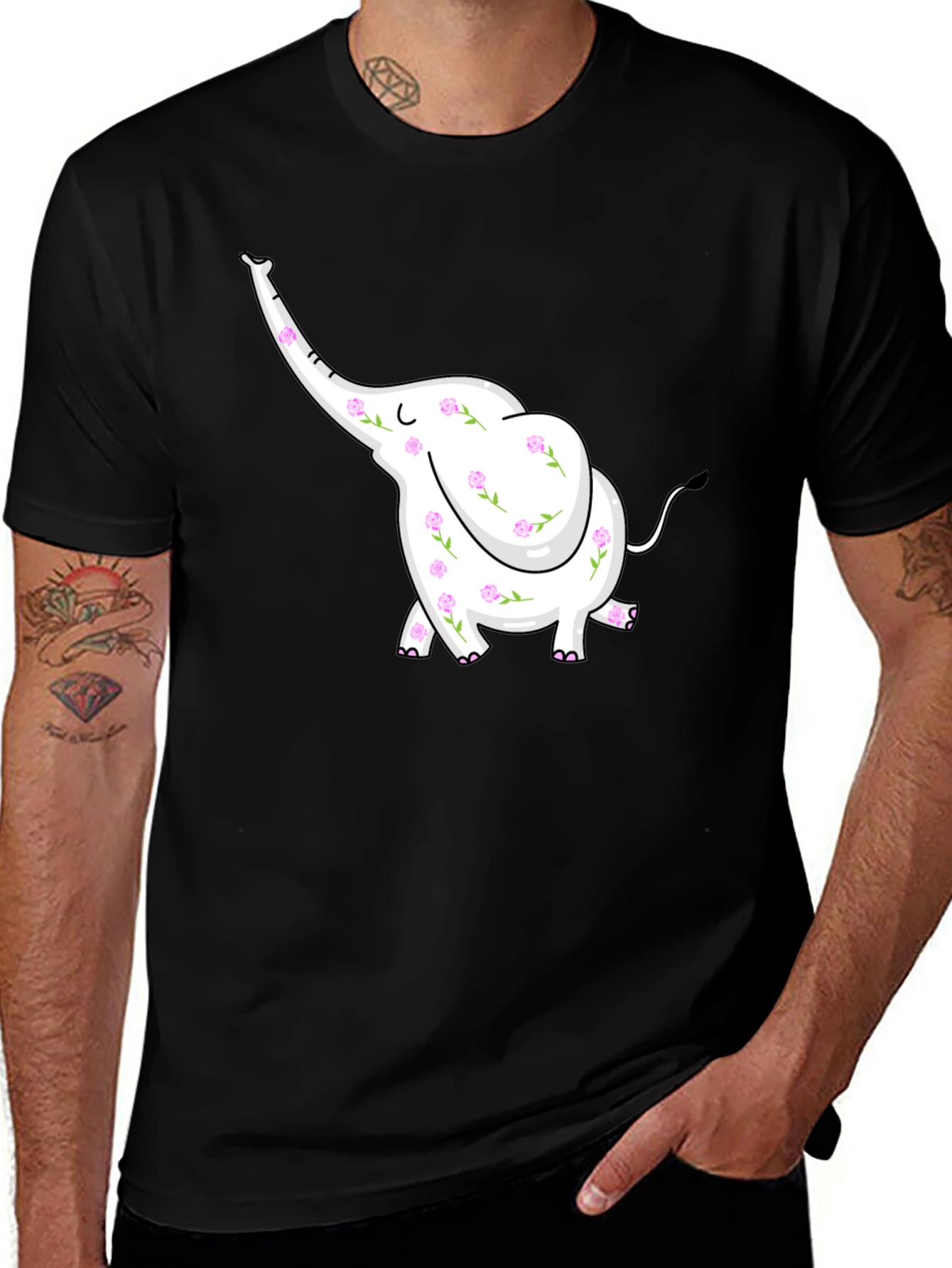 Floral Elephant Graphic Tee