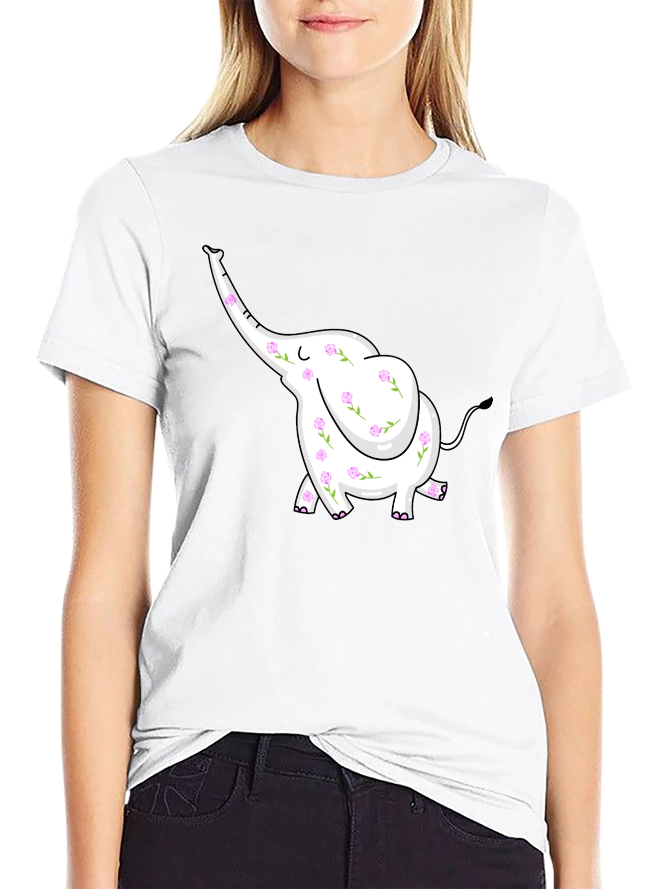 Floral Elephant Graphic Tee
