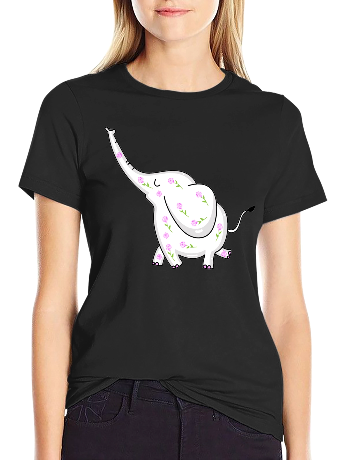 Floral Elephant Graphic Tee