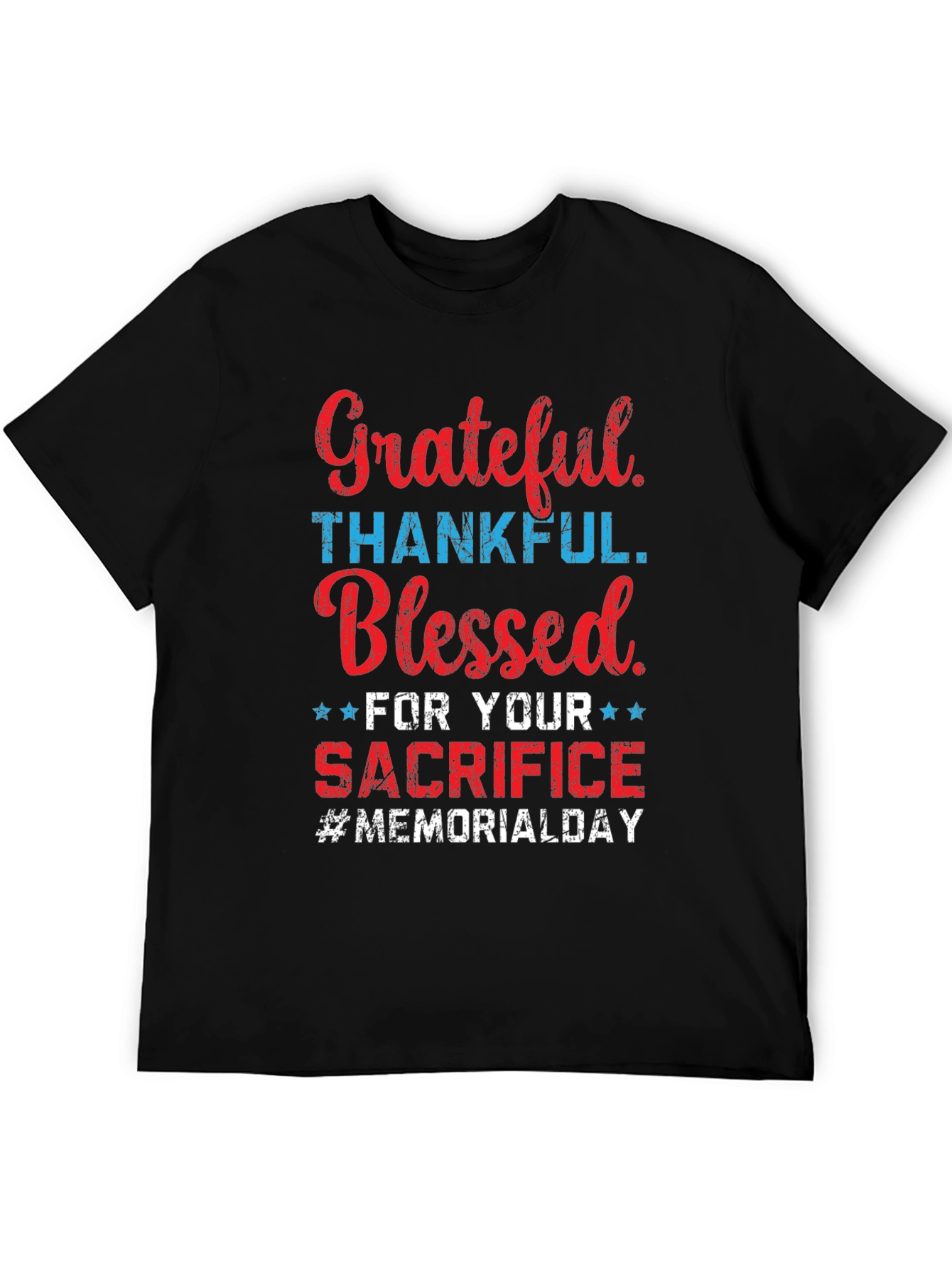 Grateful Thankful Blessed Memorial Day T-Shirt