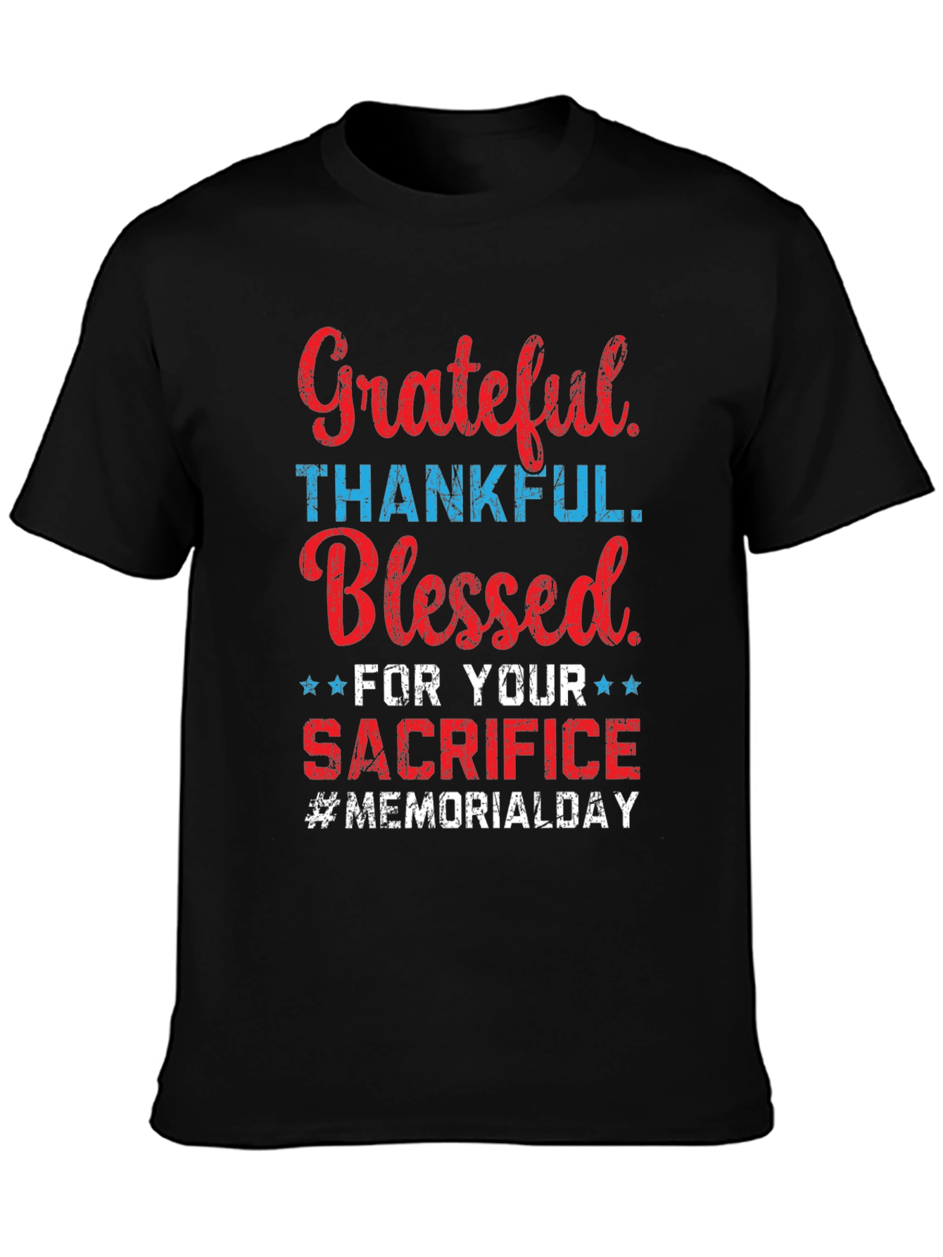 Grateful Thankful Blessed Memorial Day T-Shirt