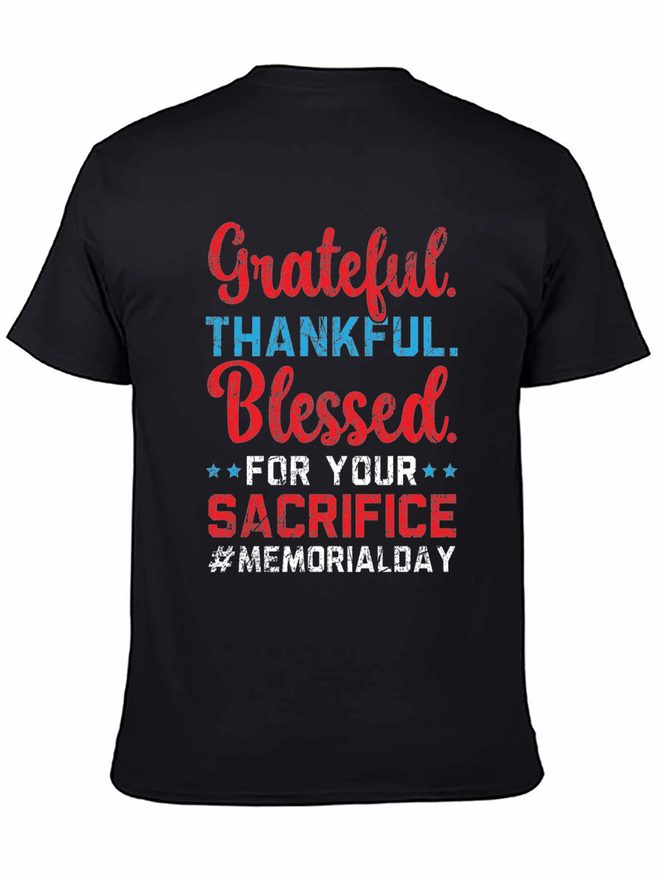 Grateful Thankful Blessed Memorial Day T-Shirt