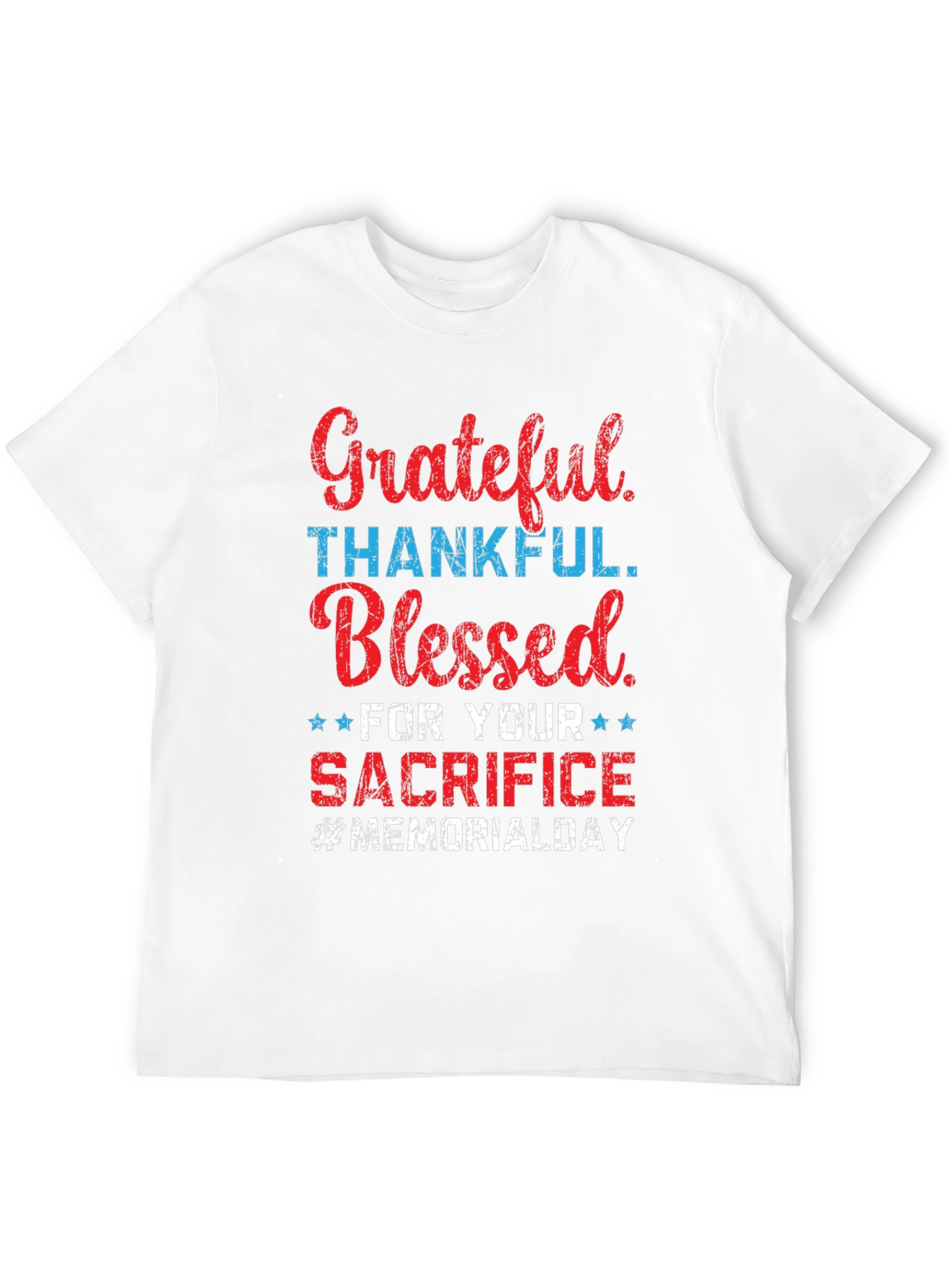 Grateful Thankful Blessed Memorial Day T-Shirt