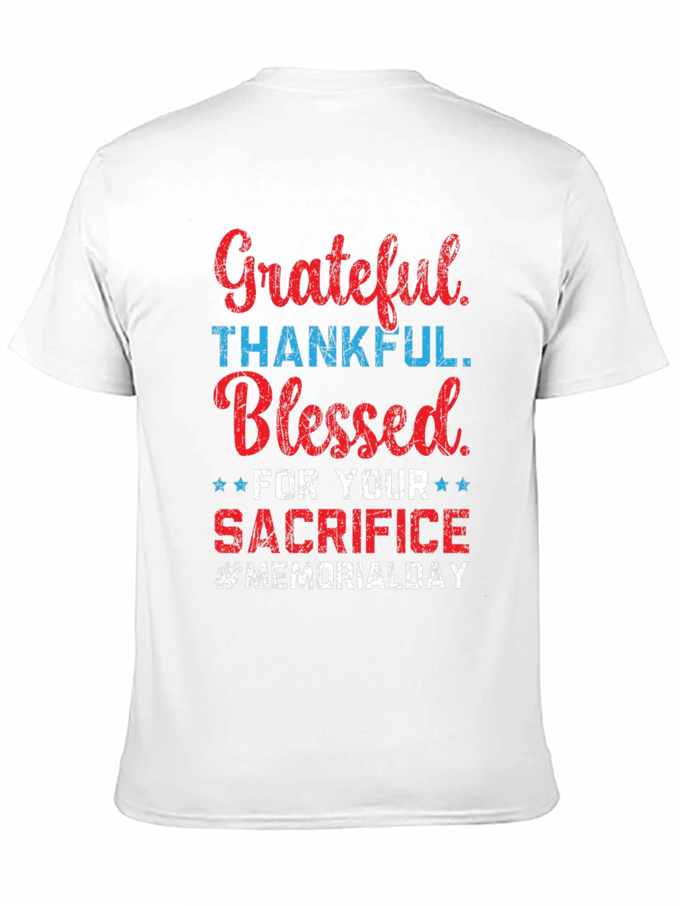 Grateful Thankful Blessed Memorial Day T-Shirt