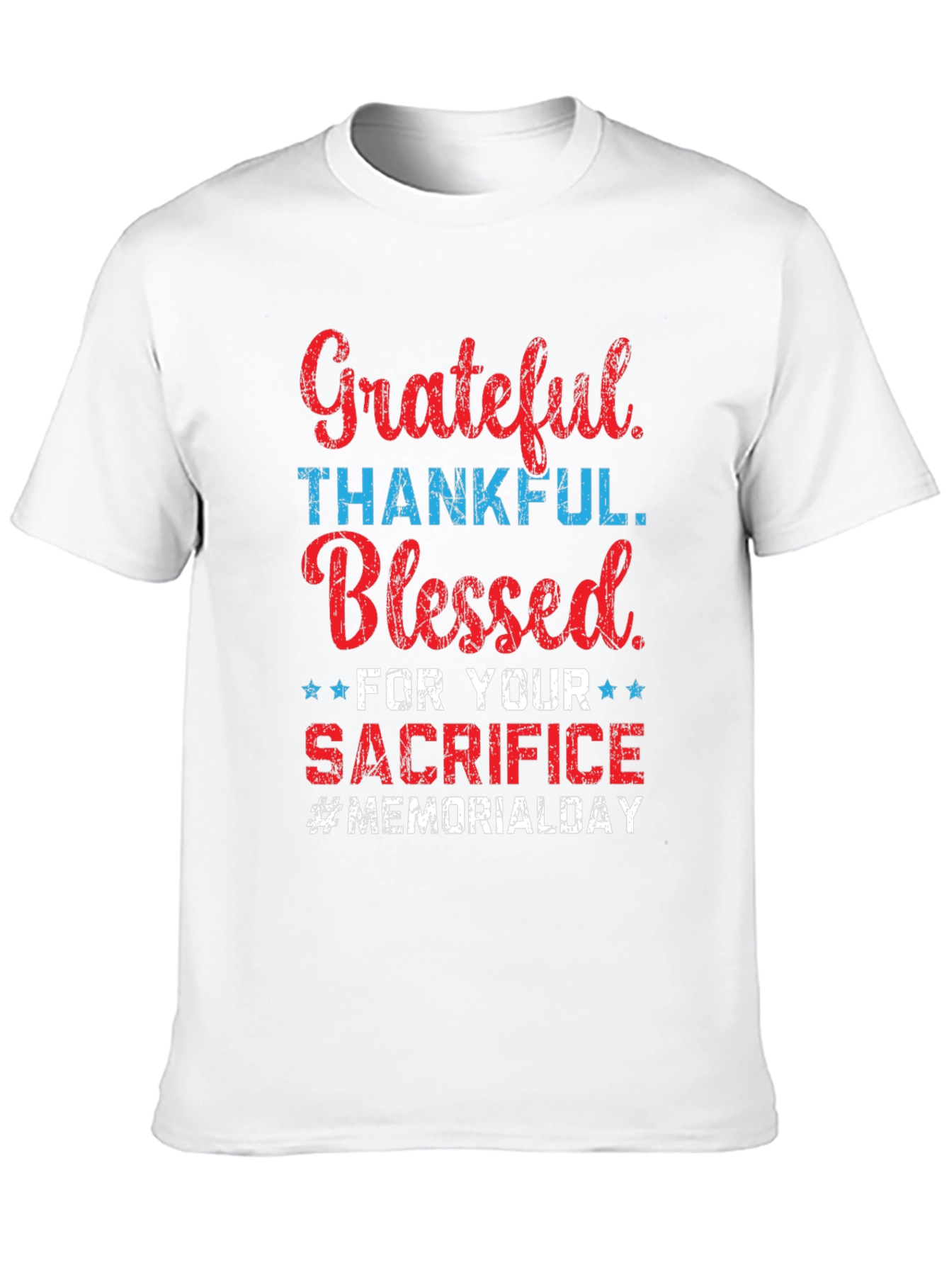 Grateful Thankful Blessed Memorial Day T-Shirt