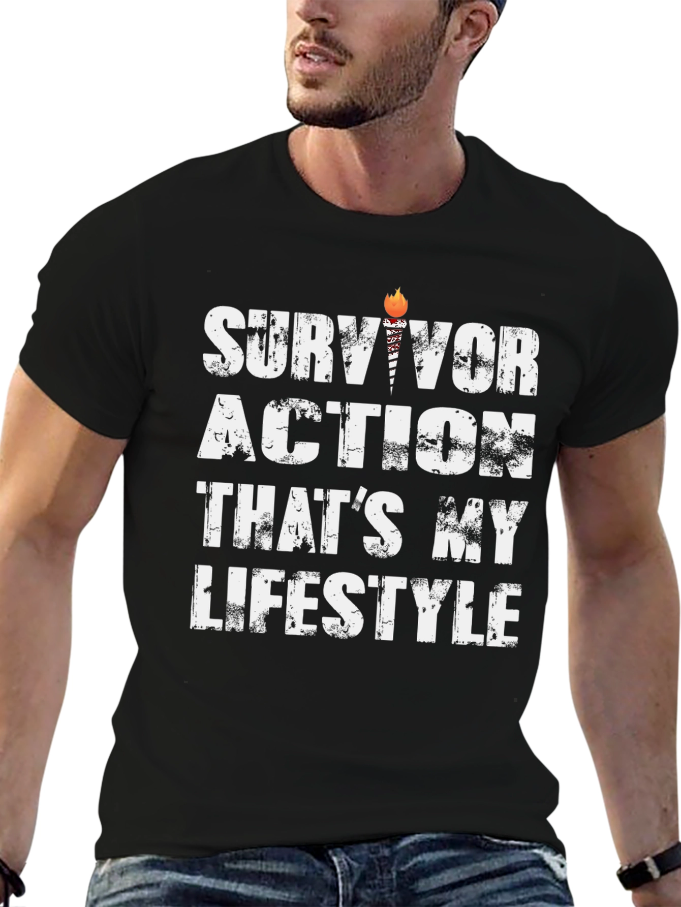 Survivor Action Lifestyle Graphic T-Shirt