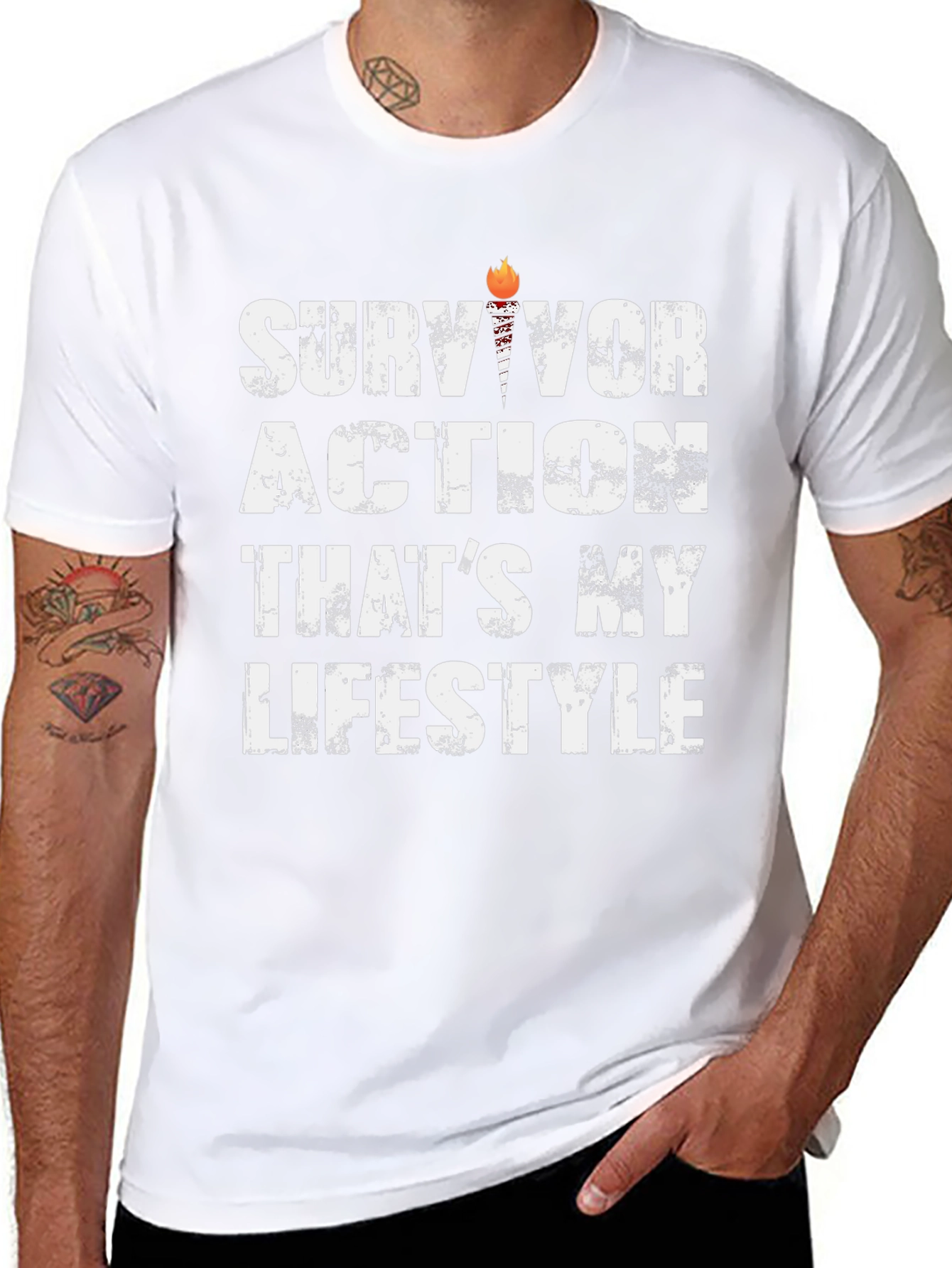 Survivor Action Lifestyle Graphic T-Shirt