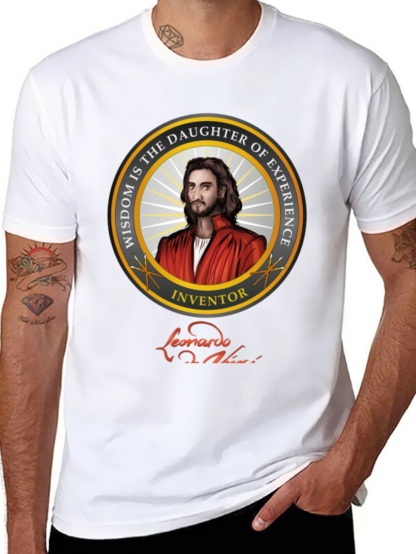 Leonardo Da Vinci T-Shirt - Wisdom and Experience