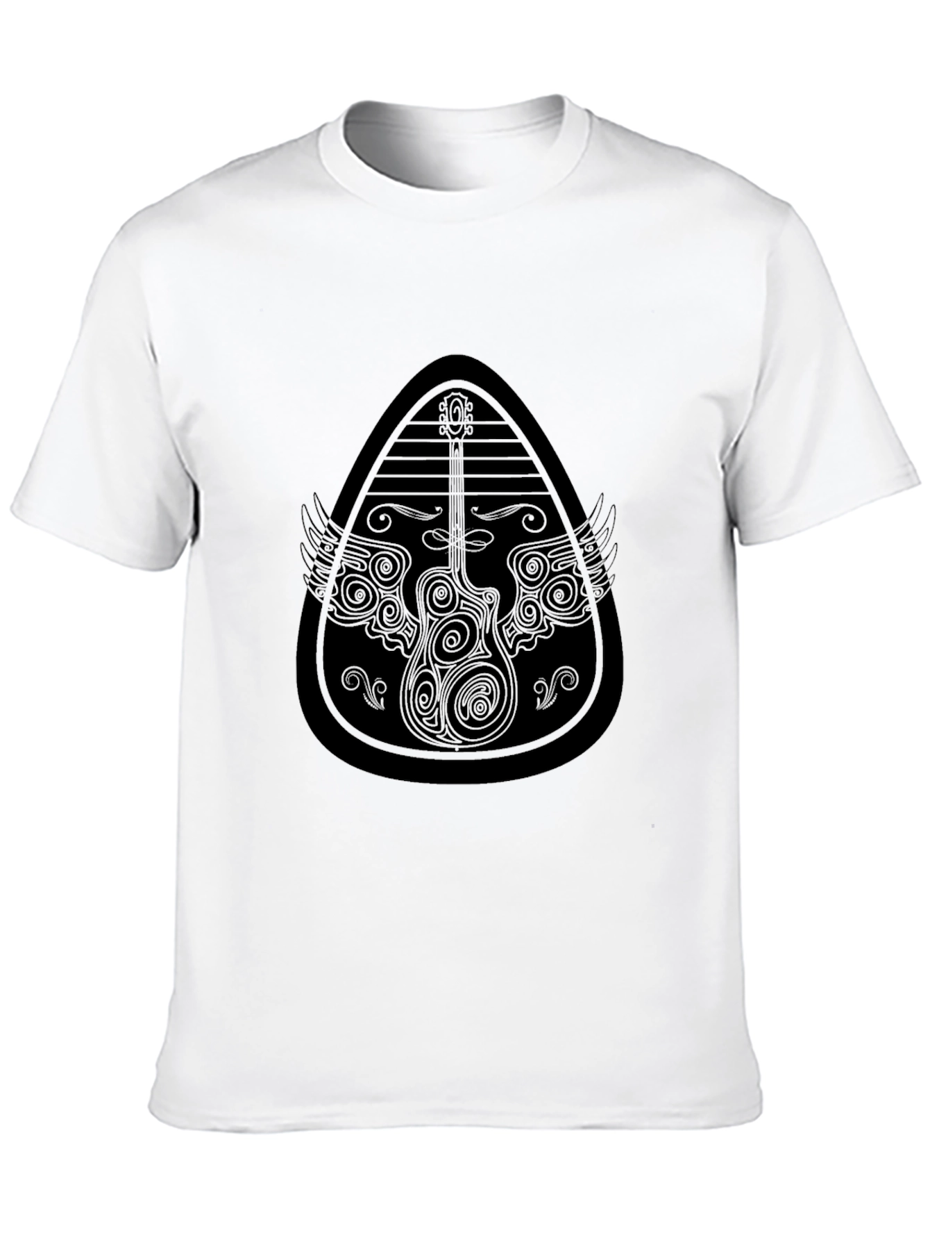 Guitar Pick Wings T-Shirt - Cool Graphic Tee