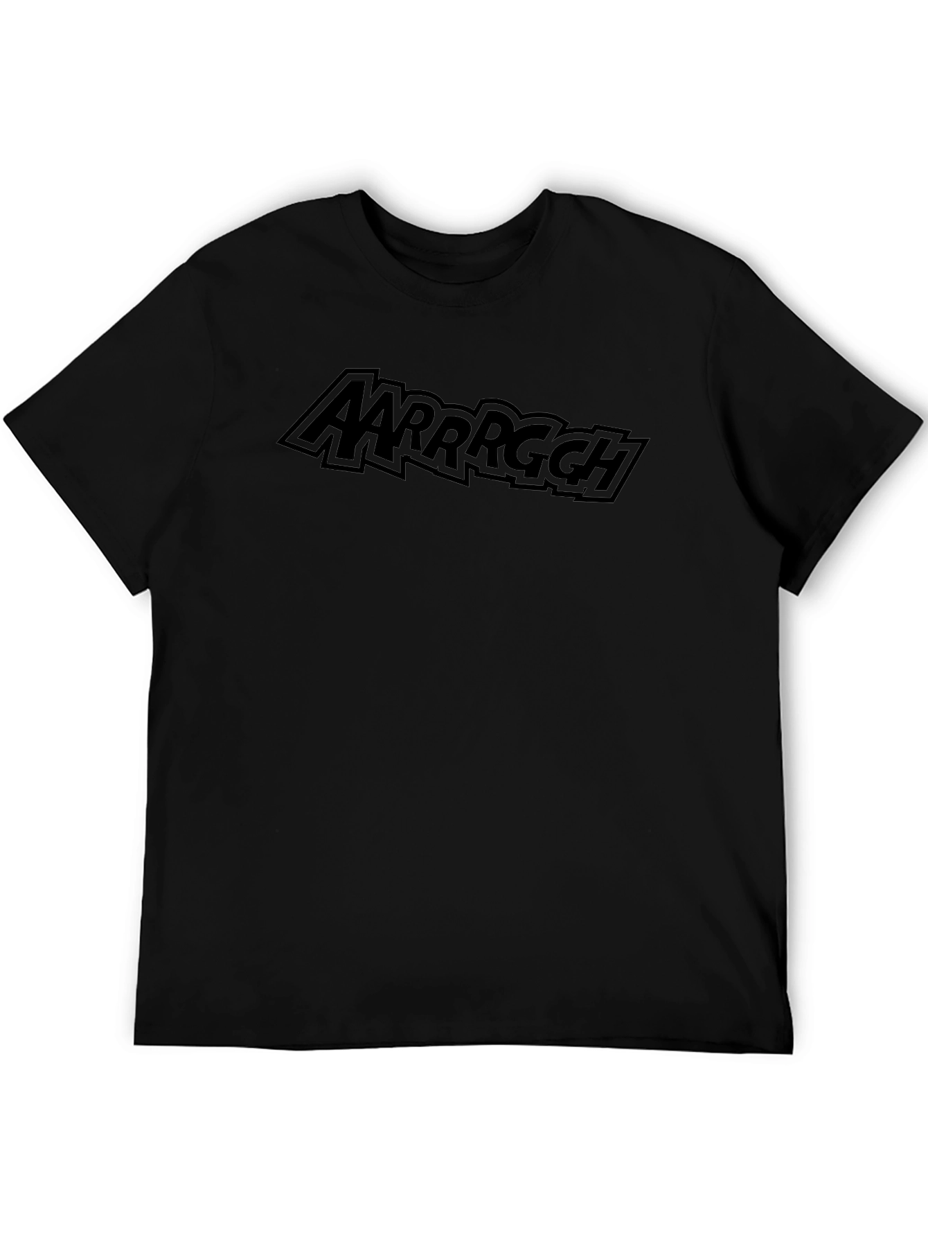AARRRGGH Pirate Comic Style Black T-Shirt