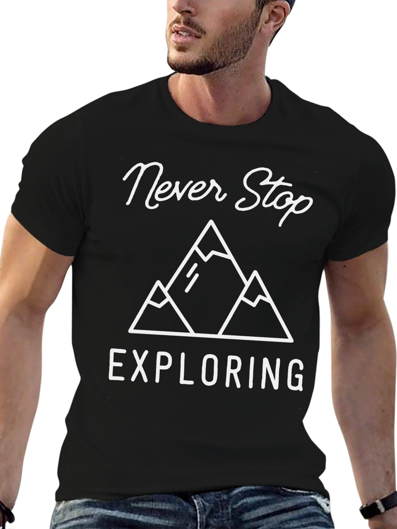 Never Stop Exploring Graphic Tee - Adventure Awaits!