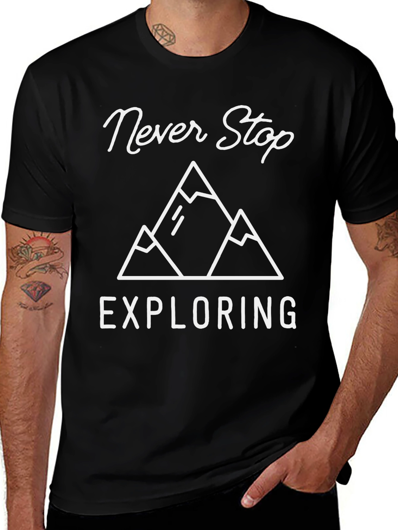 Never Stop Exploring Graphic Tee - Adventure Awaits!