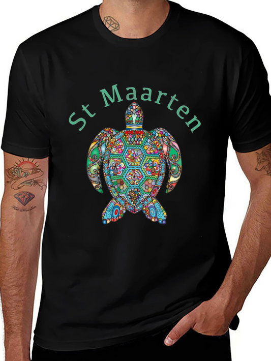 St Maarten Turtle Graphic T-Shirt