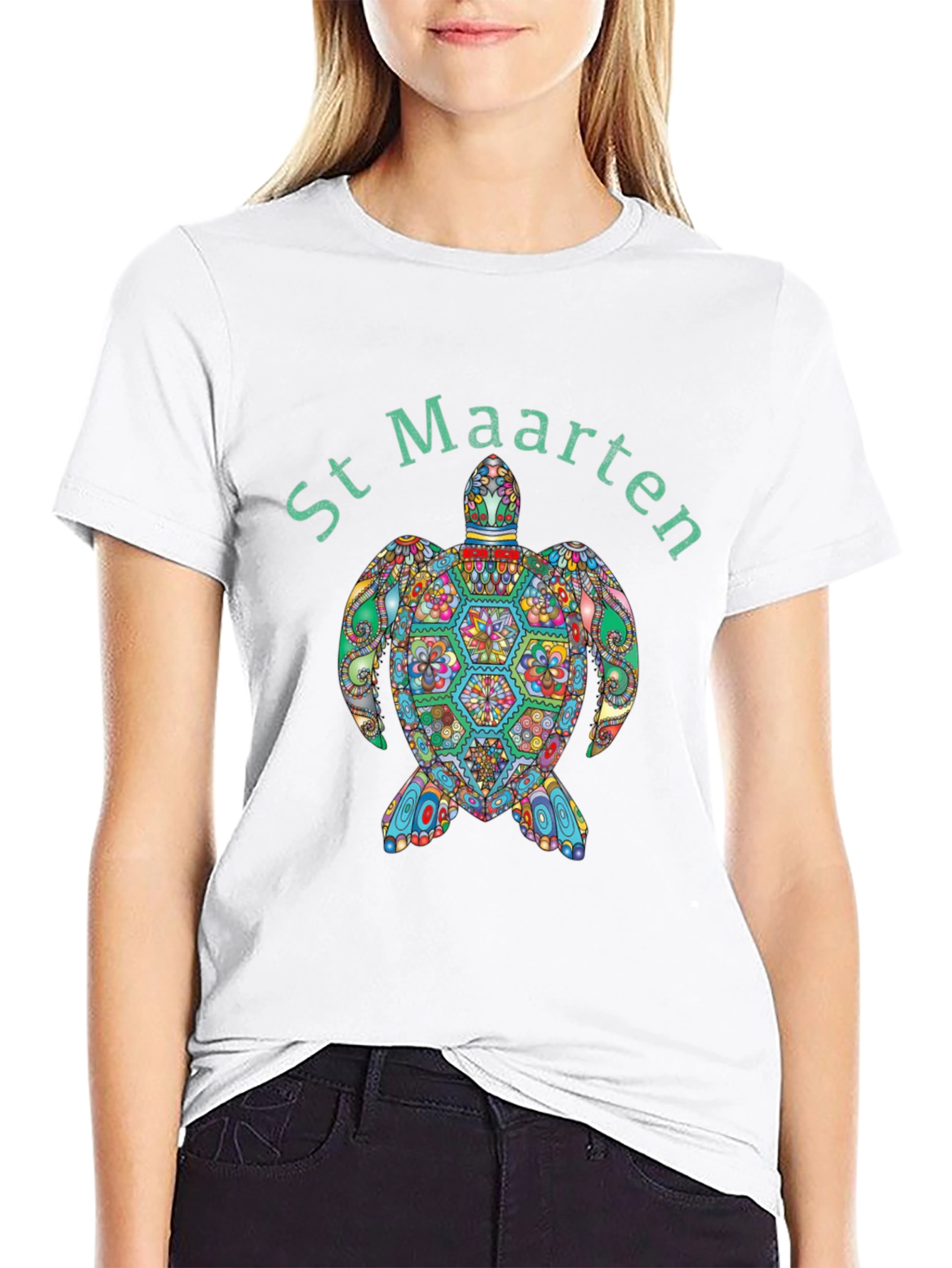St Maarten Turtle Graphic T-Shirt