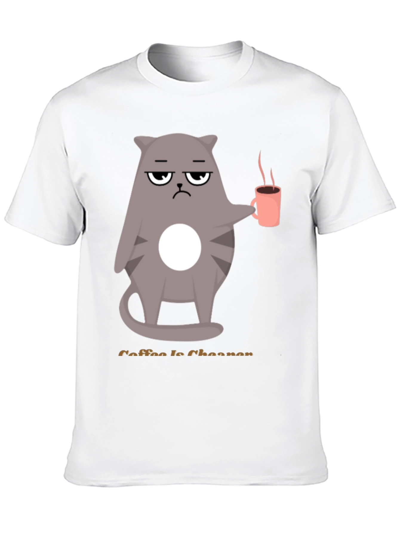 Coffee is Cheaper T-Shirt - Grumpy Cat Design