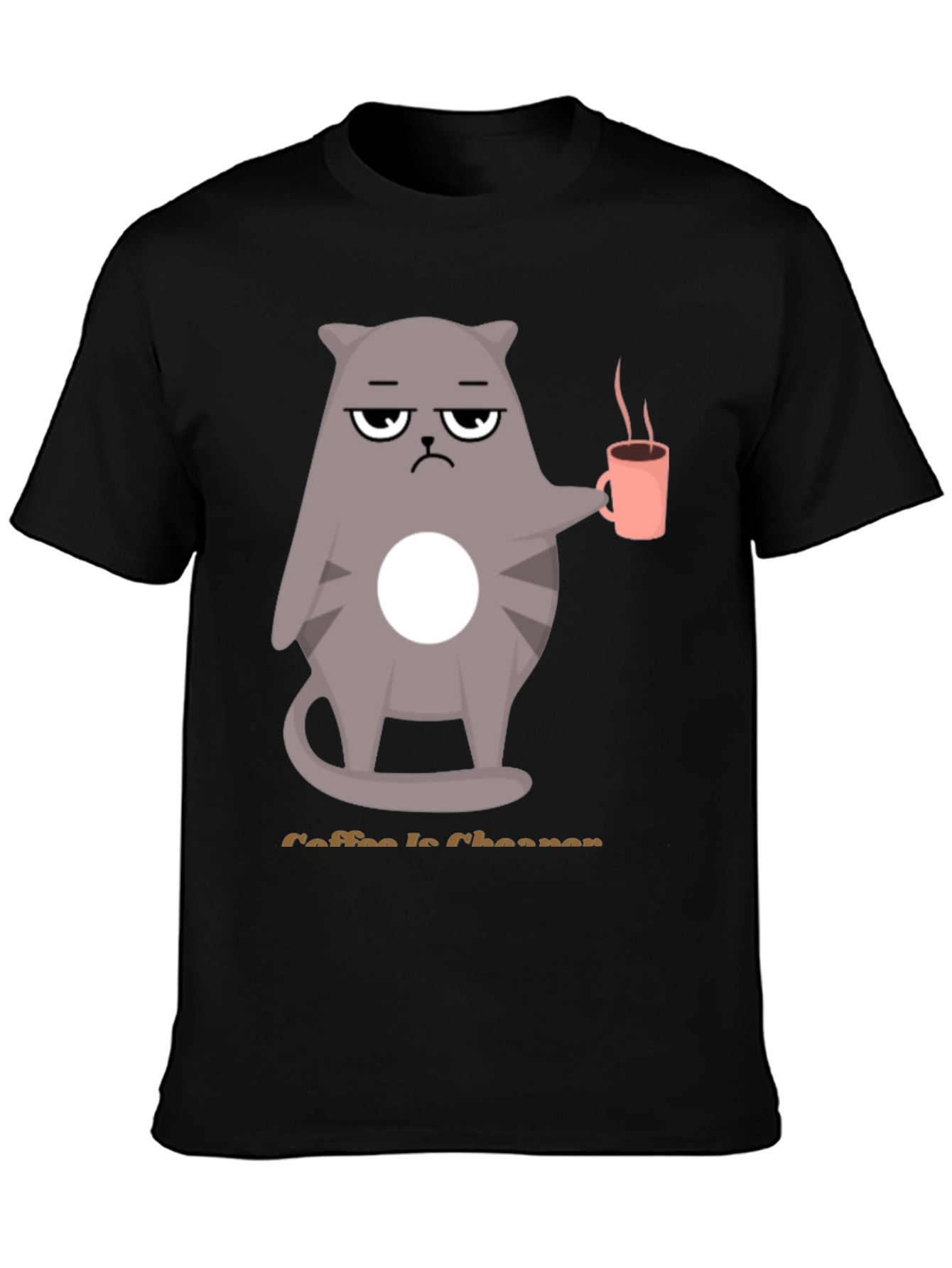 Coffee is Cheaper T-Shirt - Grumpy Cat Design
