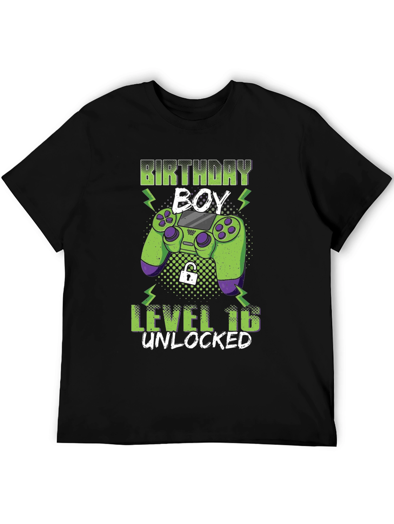Birthday Boy Level 16 Unlocked Gamer T-Shirt