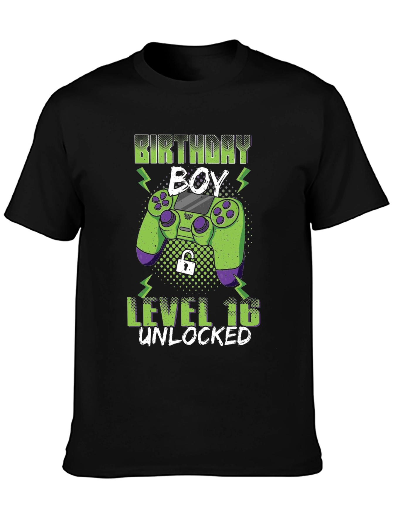 Birthday Boy Level 16 Unlocked Gamer T-Shirt