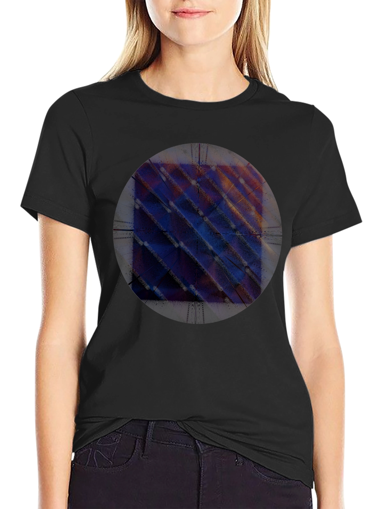 Abstract Sphere Graphic Tee - Modern Black T-Shirt