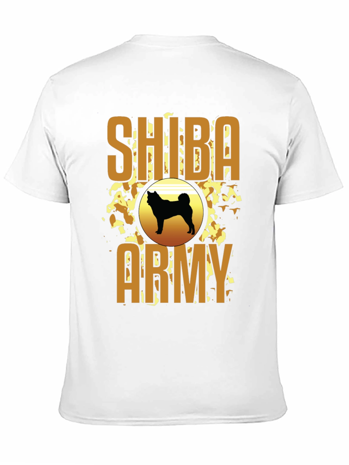 Shiba Army Graphic Tee - Black Crew Neck T-Shirt