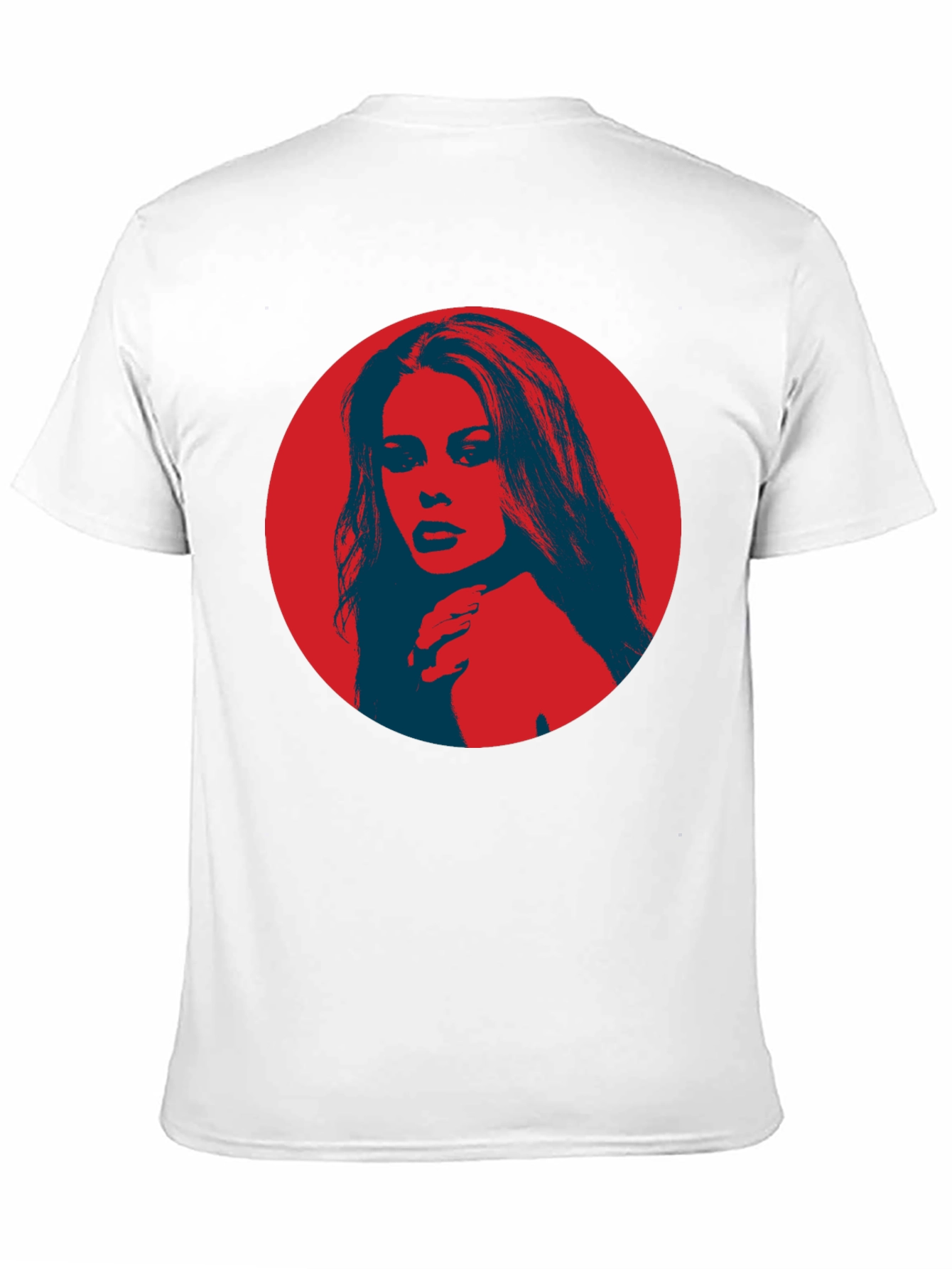 Retro Pop Art Portrait Graphic Tee - Black