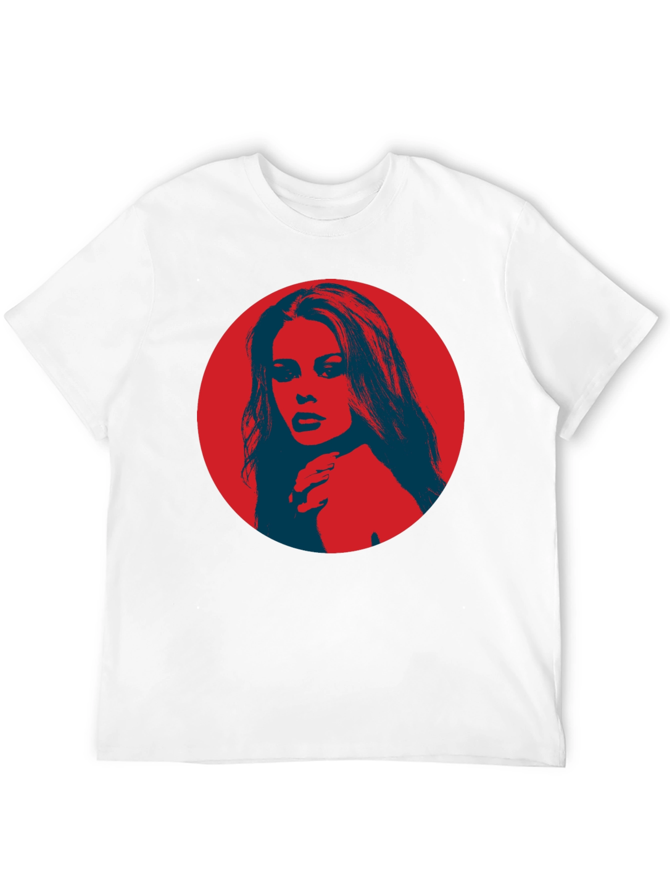 Retro Pop Art Portrait Graphic Tee - Black