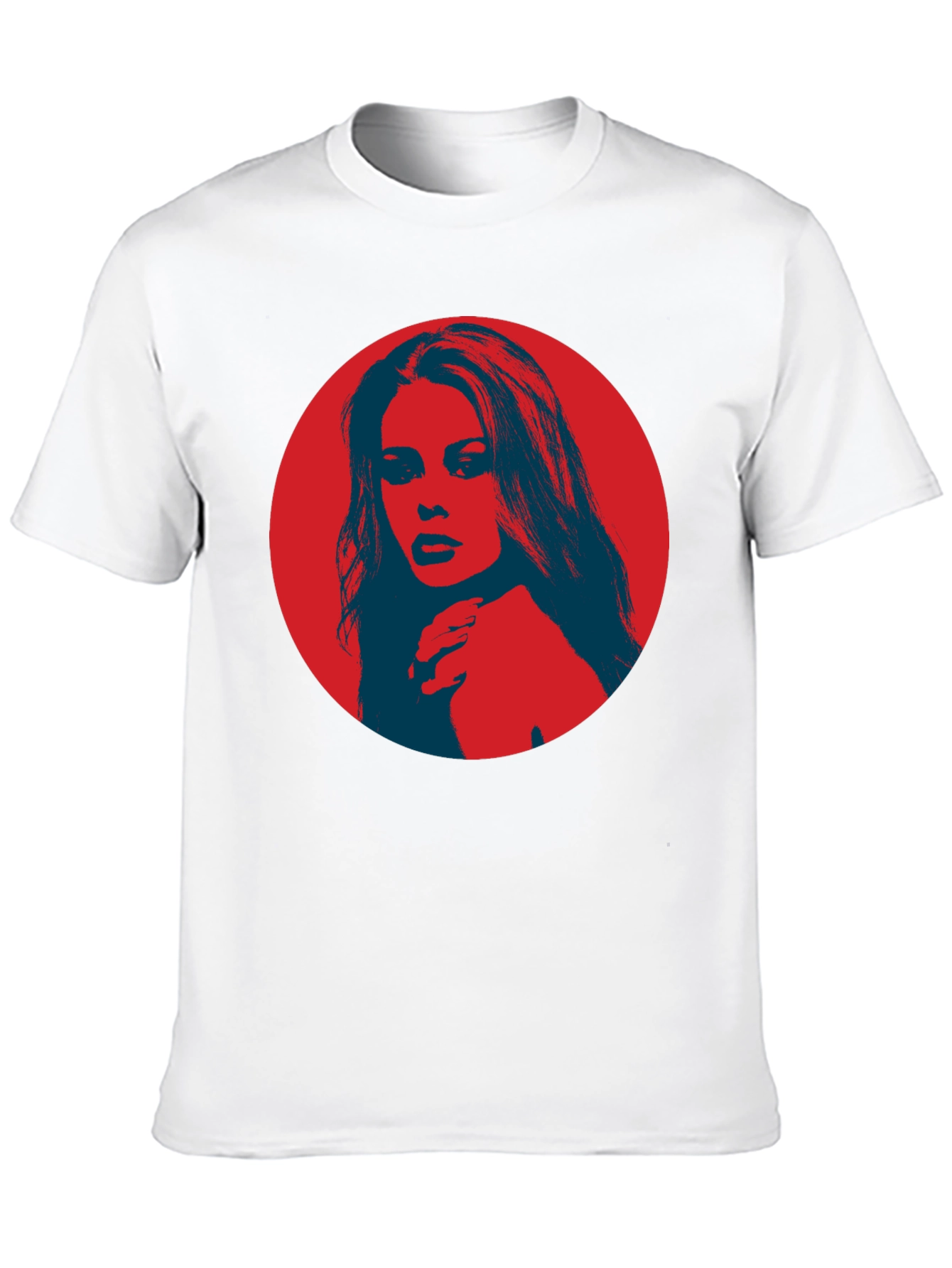 Retro Pop Art Portrait Graphic Tee - Black