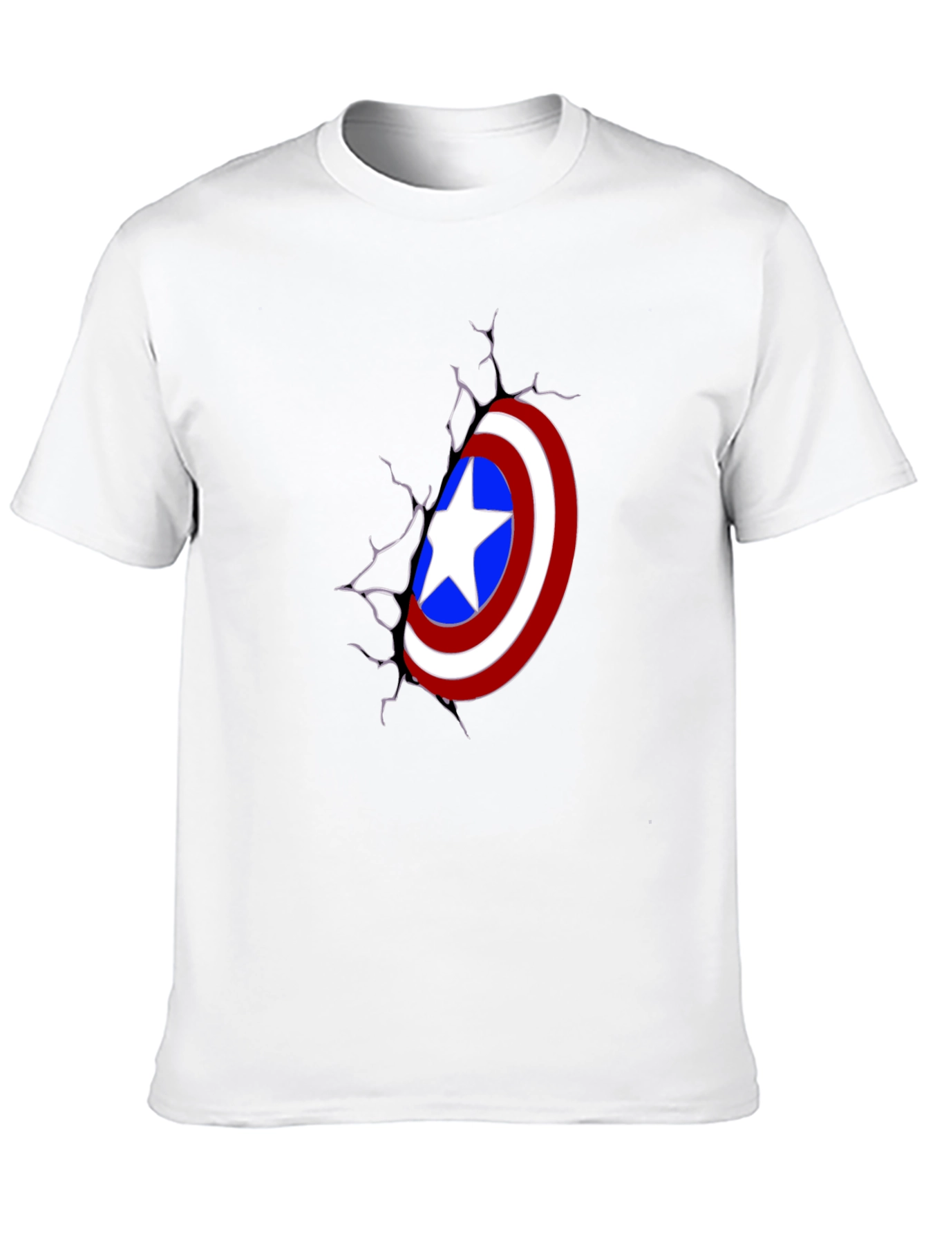 Captain America Shield Graphic Black T-Shirt