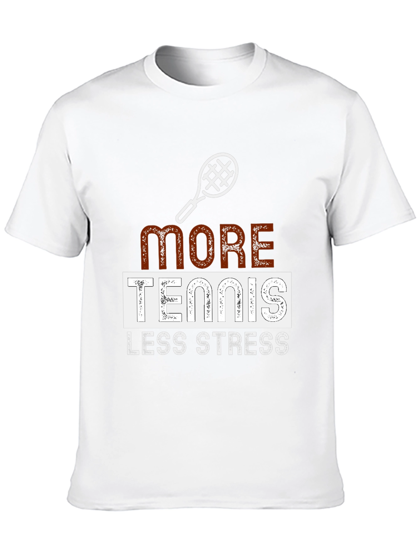 Tennis Lover Tee: More Tennis Less Stress