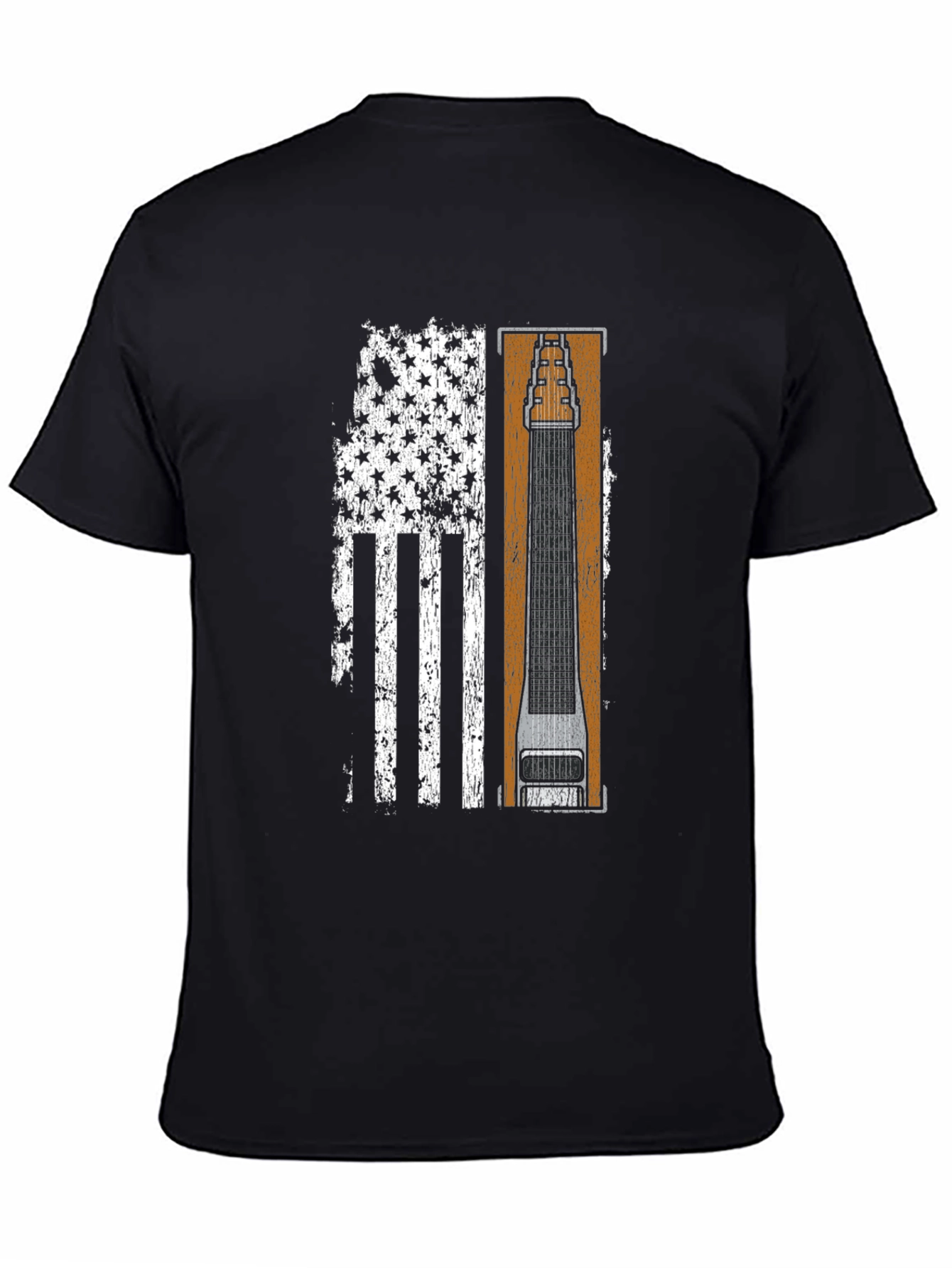 Patriotic Lap Steel Guitar Flag T-Shirt