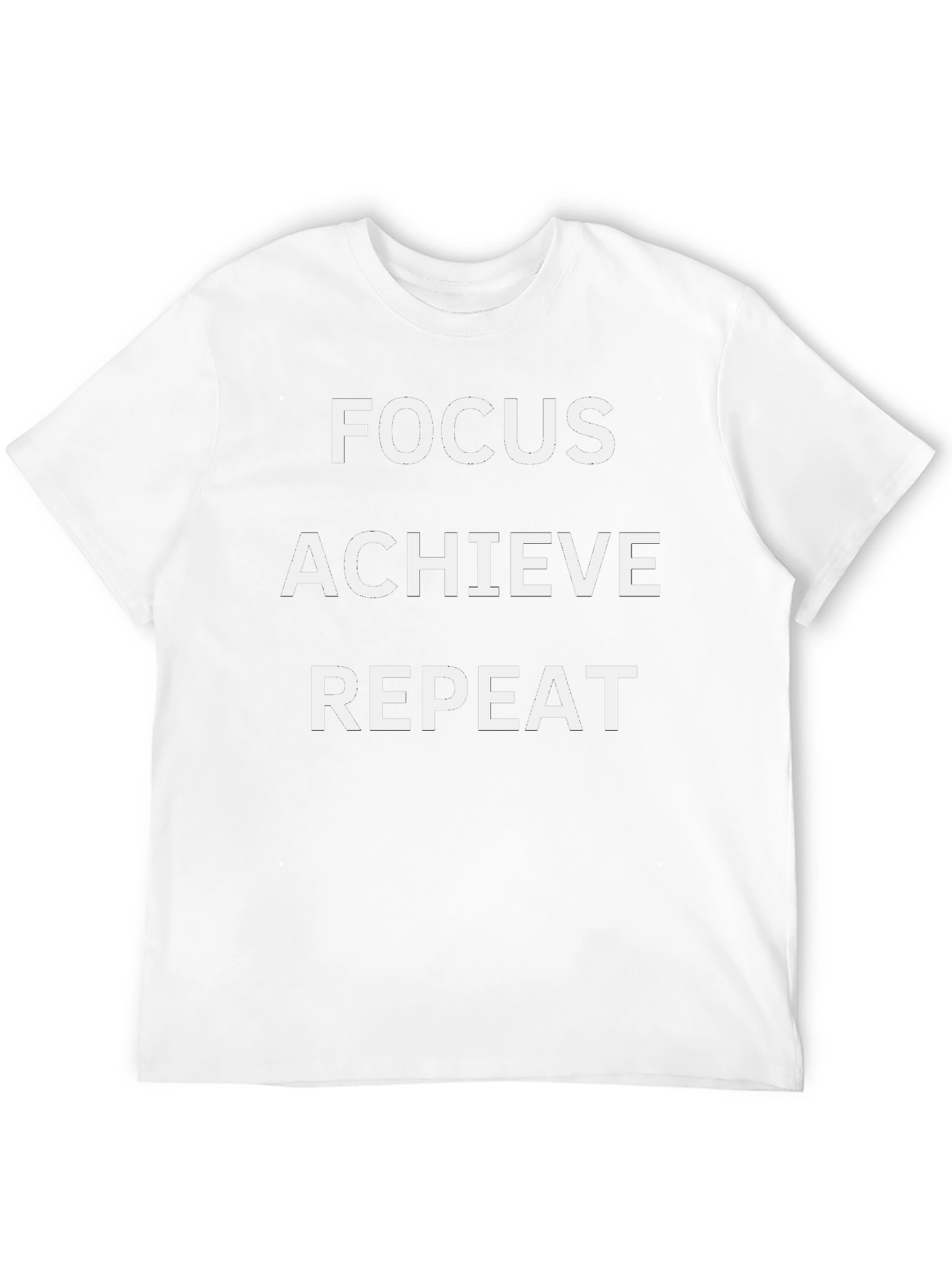 Focus Achieve Repeat Graphic Tee - Black