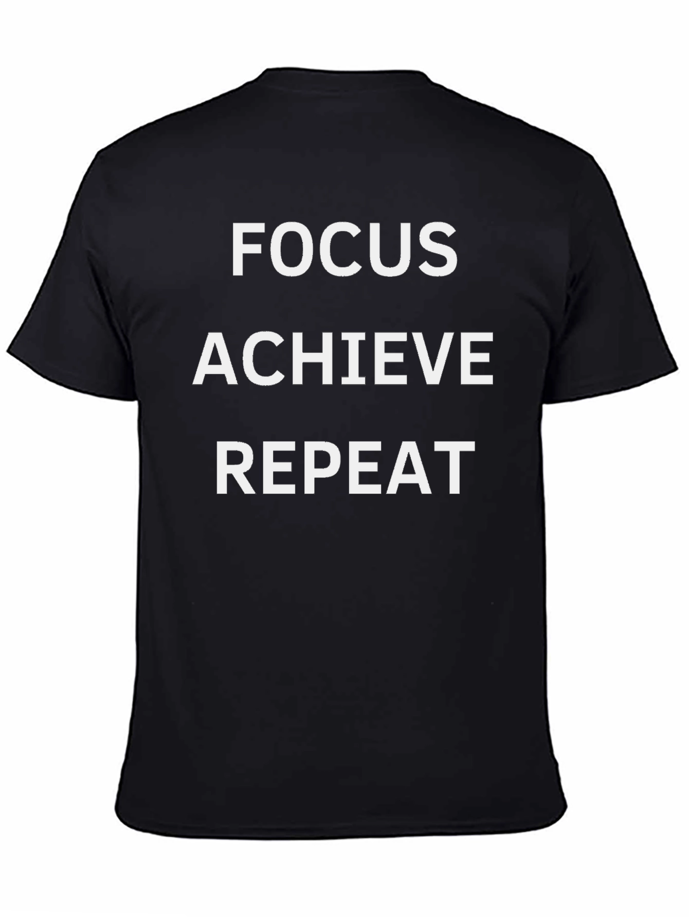 Focus Achieve Repeat Graphic Tee - Black