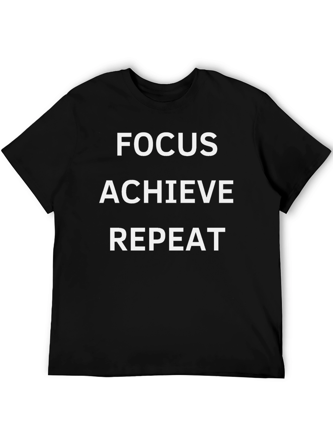 Focus Achieve Repeat Graphic Tee - Black