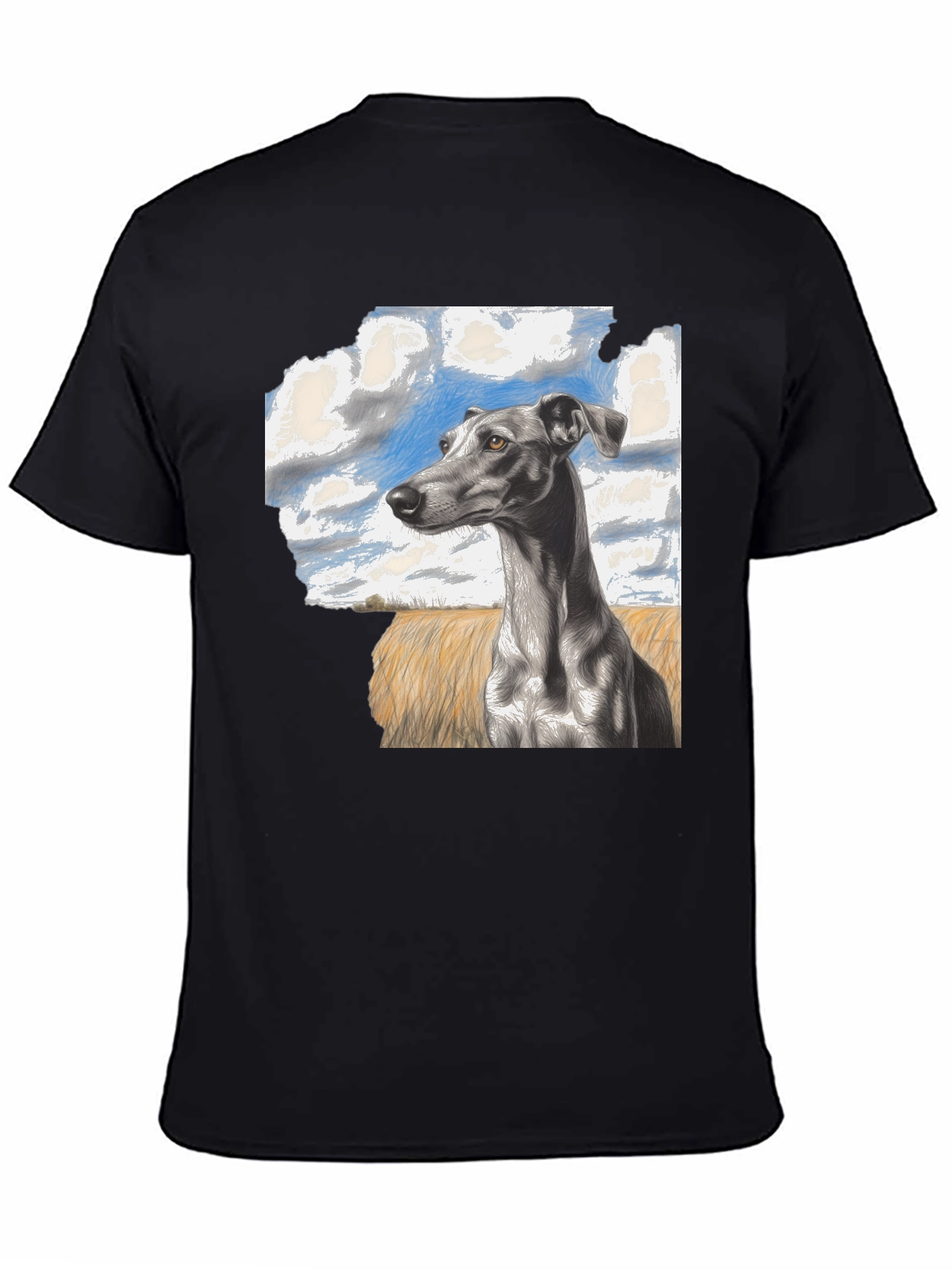 Greyhound Dog Graphic Print Tee - Stylish Casual Wear