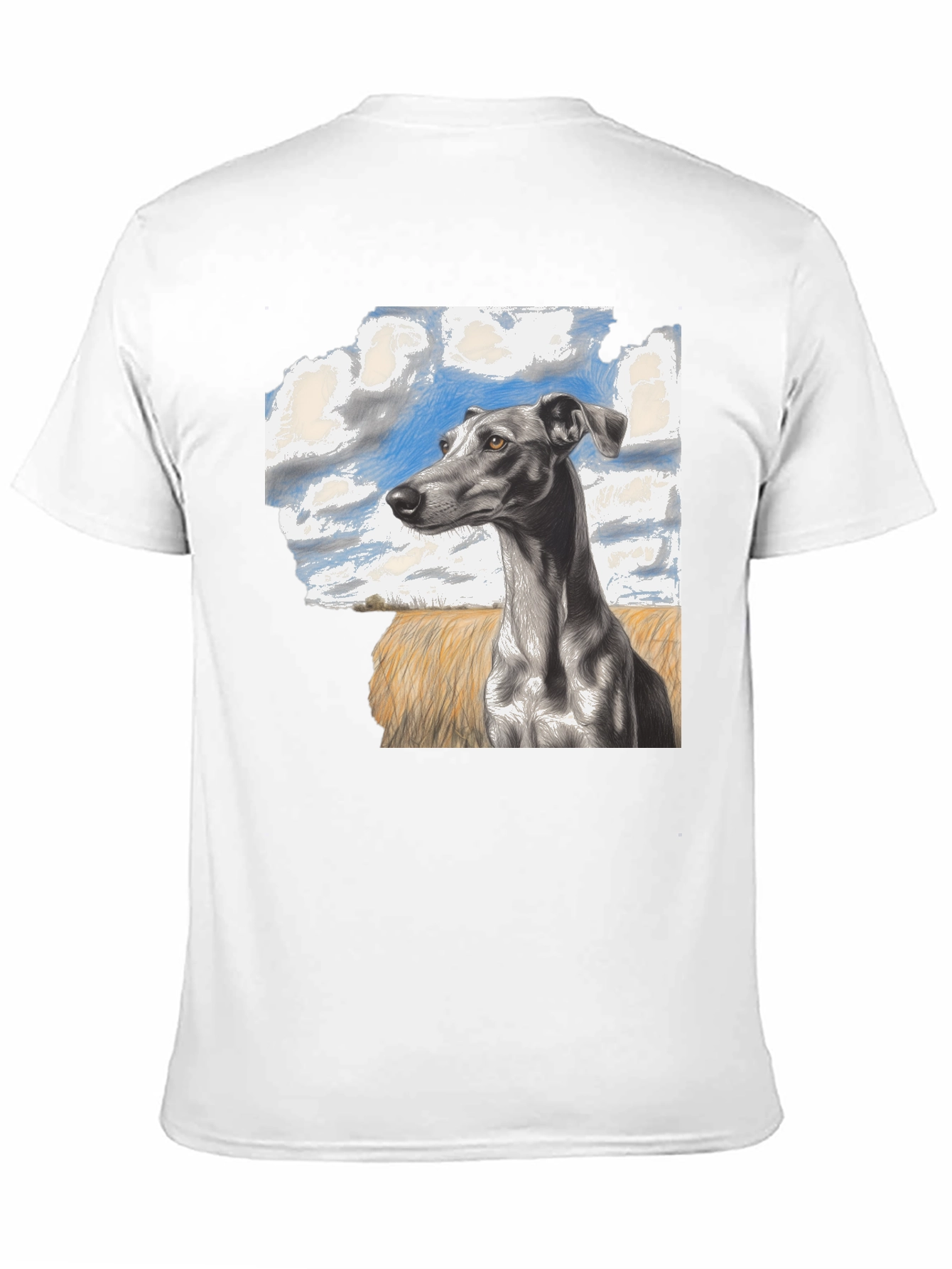 Greyhound Dog Graphic Print Tee - Stylish Casual Wear