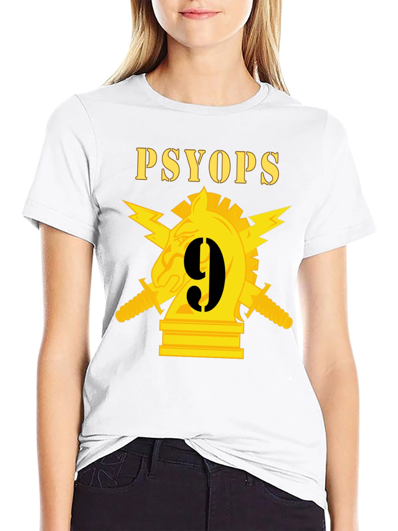 PSYOPs 9 T-Shirt - Knight Chess Piece Graphic Tee