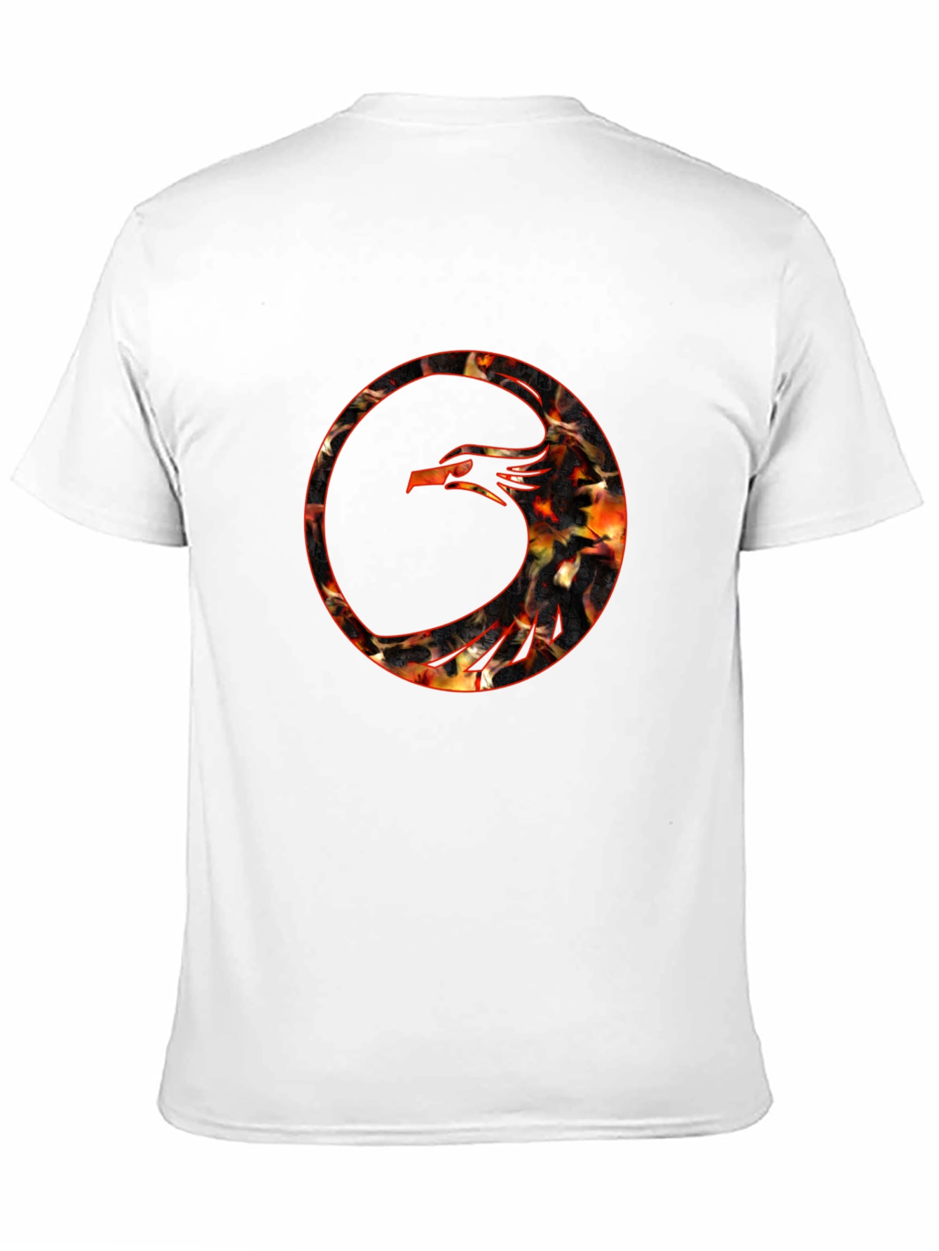 Phoenix Firebird Graphic Print Crewneck T-Shirt